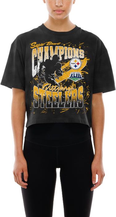 New Era Women's Pittsburgh Steelers Black Classic Logo T-Shirt