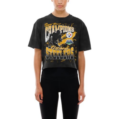 Nike Women's Pittsburgh Steelers Black Rewind Pocket T-Shirt