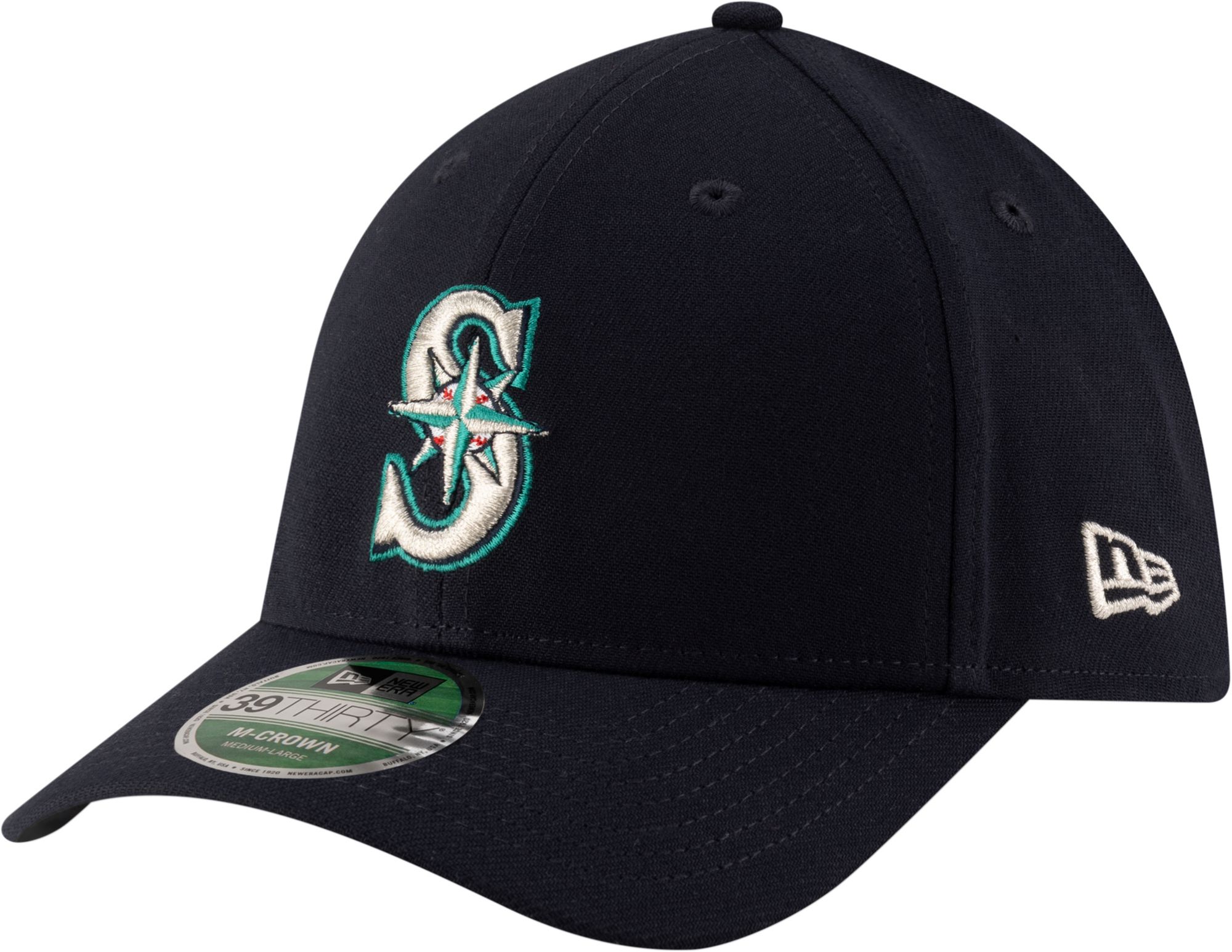 New Era Youth Seattle Mariners Black Game 39Thirty Replica Player Hat