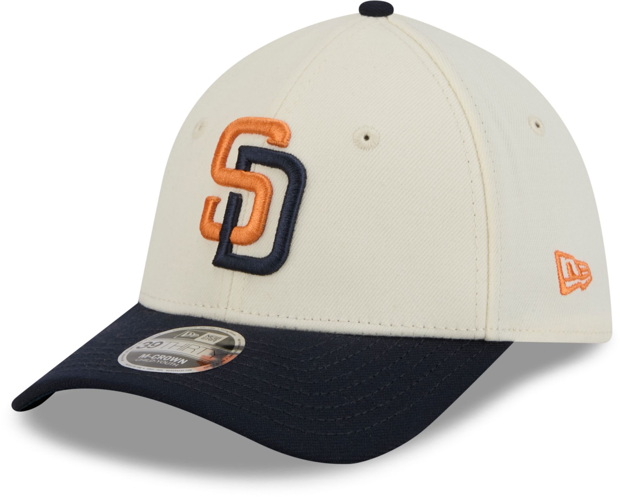 New Era Youth San Diego Padres White 2026 City Connect 39Thirty M-Crown Stretch Fit Hat