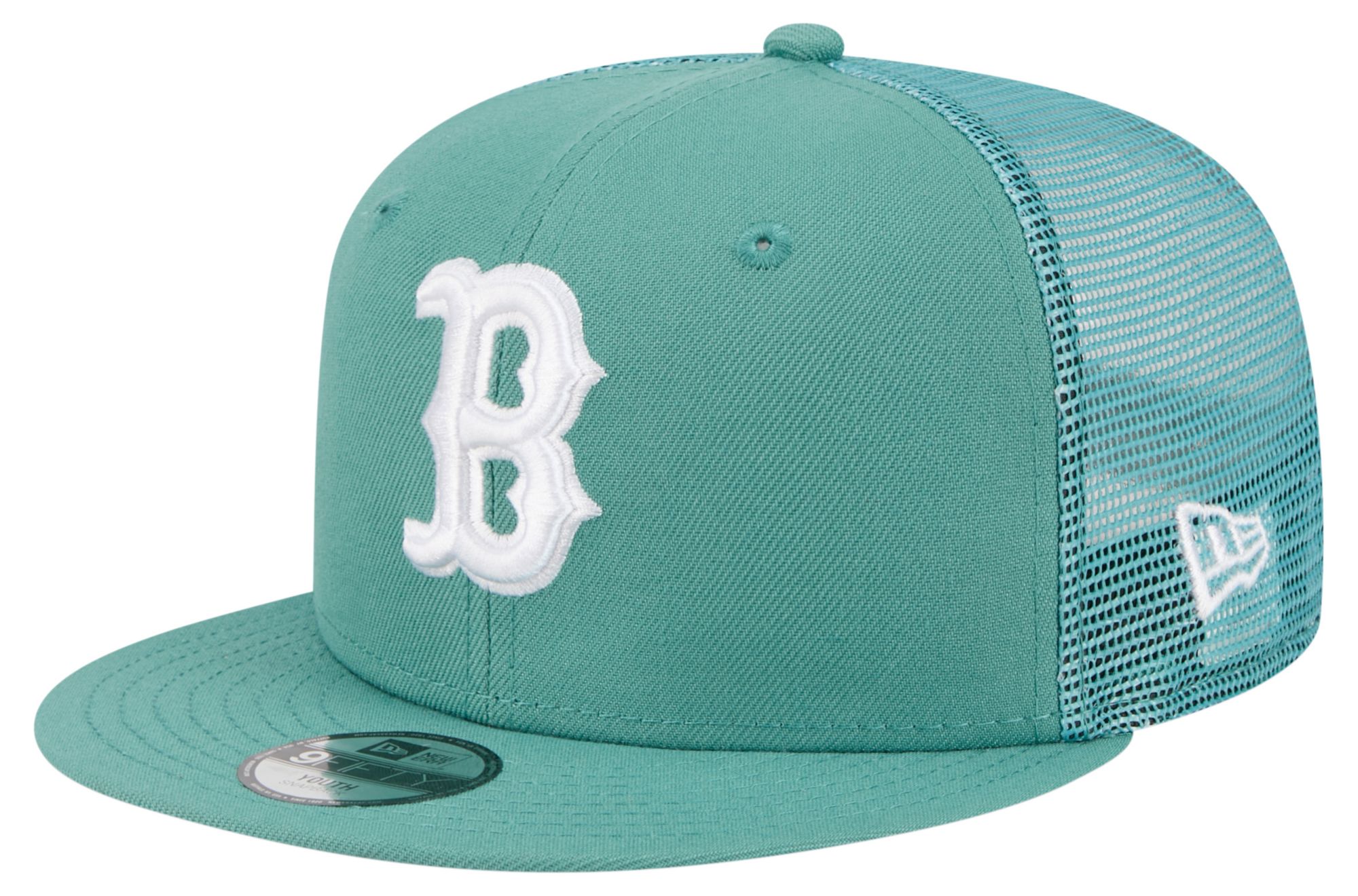New Era Youth Boston Red Sox 2025 City Connect Green 9Fifty Adjustable Trucker Hat