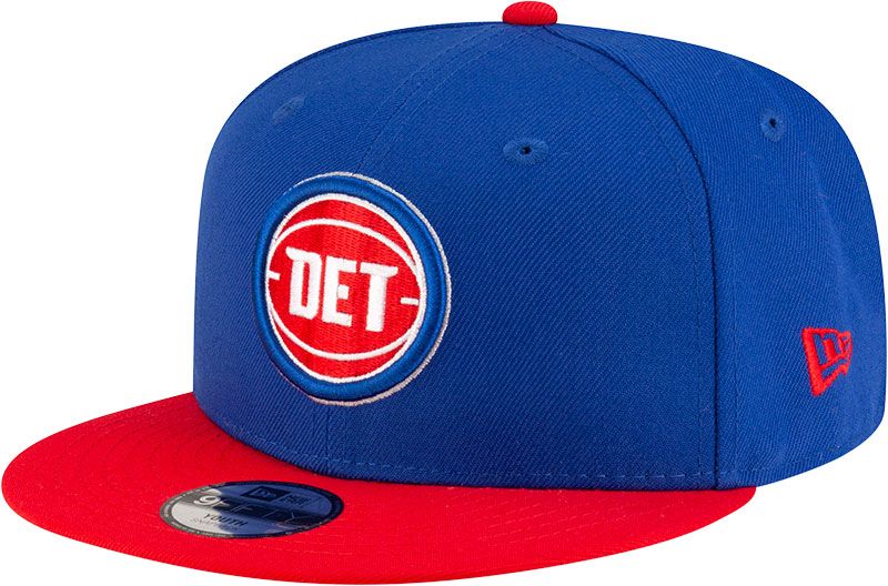 New Era Youth Detroit Pistons Blue 2Tone Logo 9Fifty Adjustable Hat