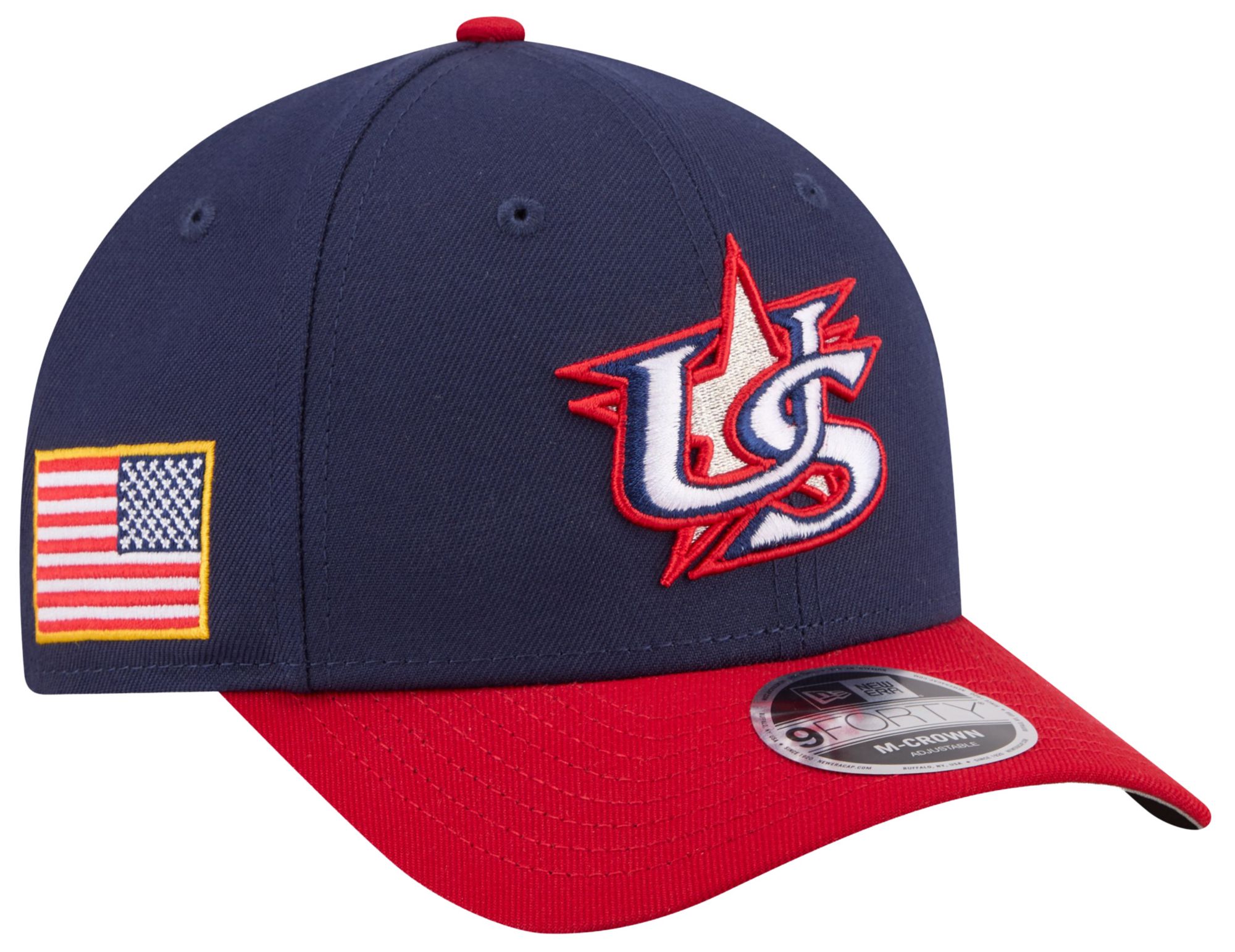 New Era Youth World Baseball Classic 2026 USA Logo 9Forty Adjustable Hat