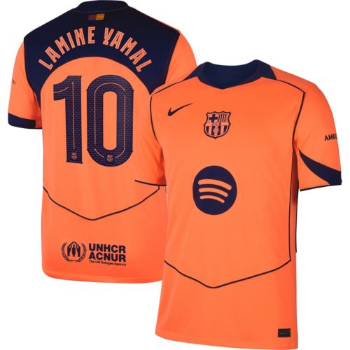 Nike FC Barcelona Lamine Yamal 19番シャツ Nike Barcelona Home L/S Lamine Yamal 19 Shirt 2024-2025 (La