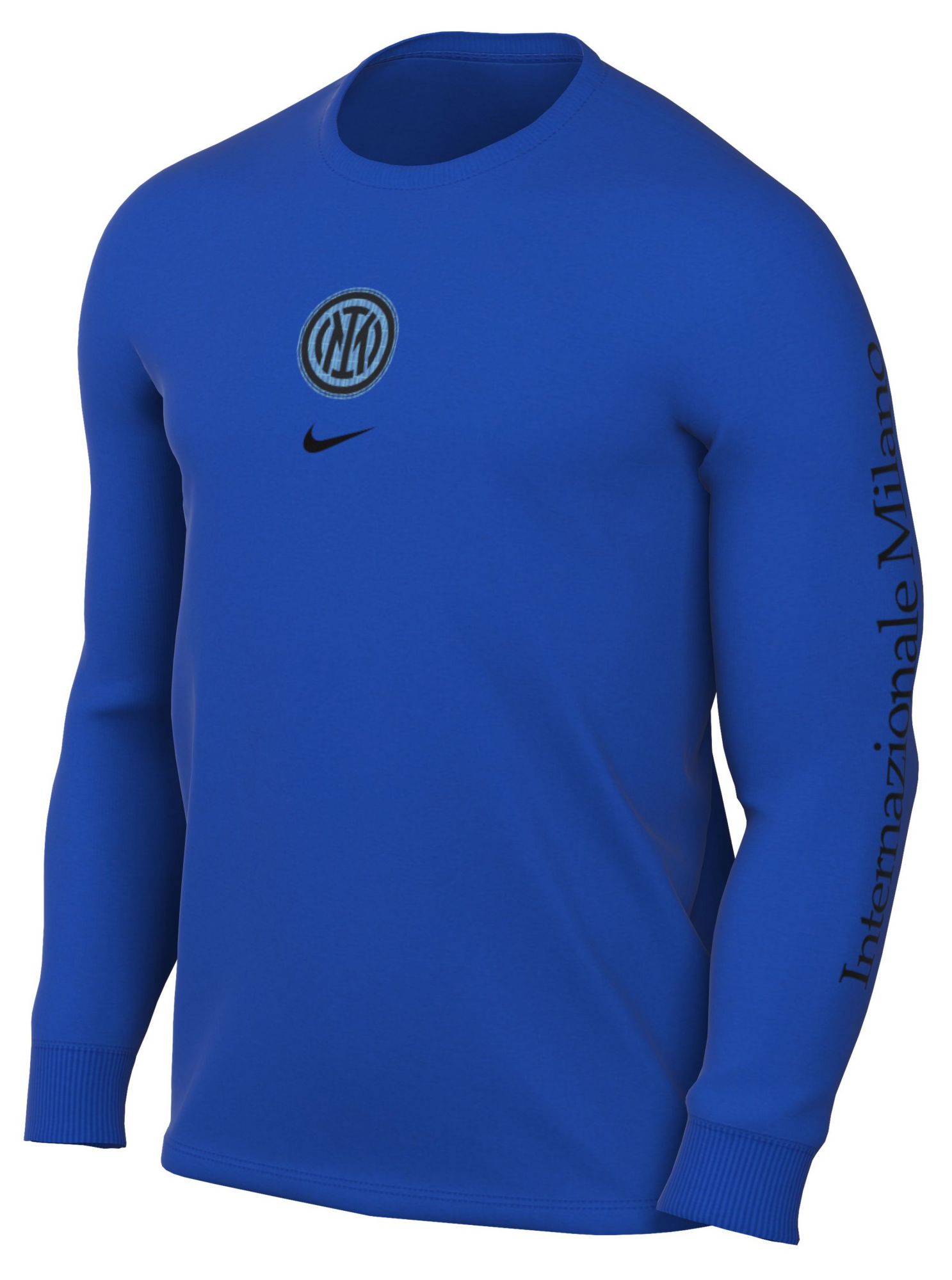 Nike Adult Inter Milan Lyon Blue 2025 Wordmark Long Sleeve Shirt