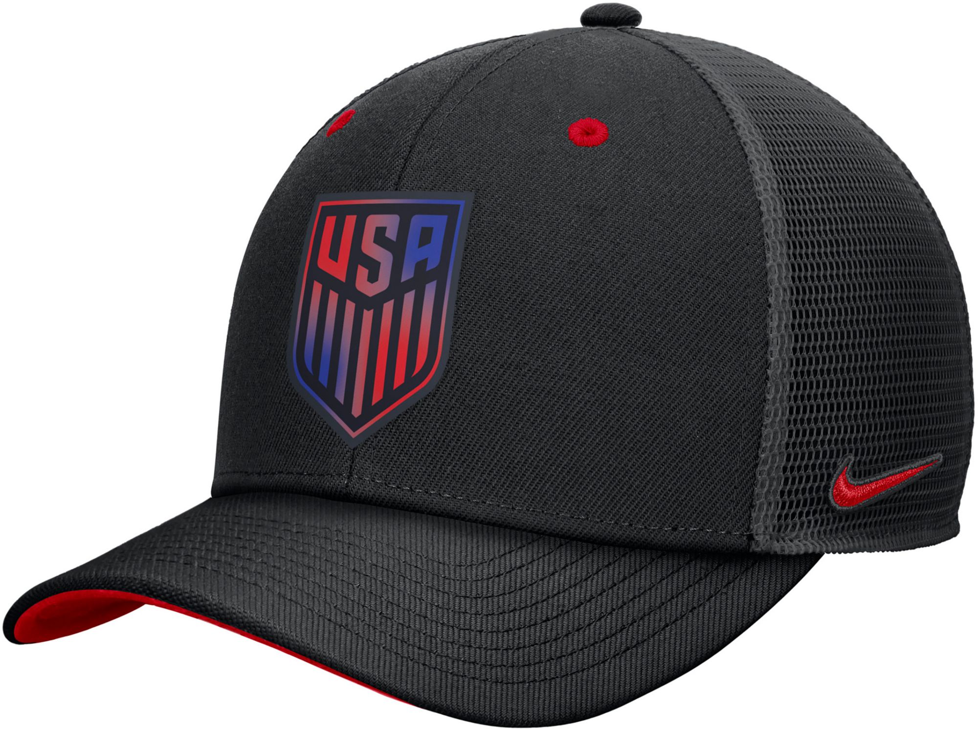 Nike Adult USMNT 2026 Black Crest Adjustable Trucker Hat