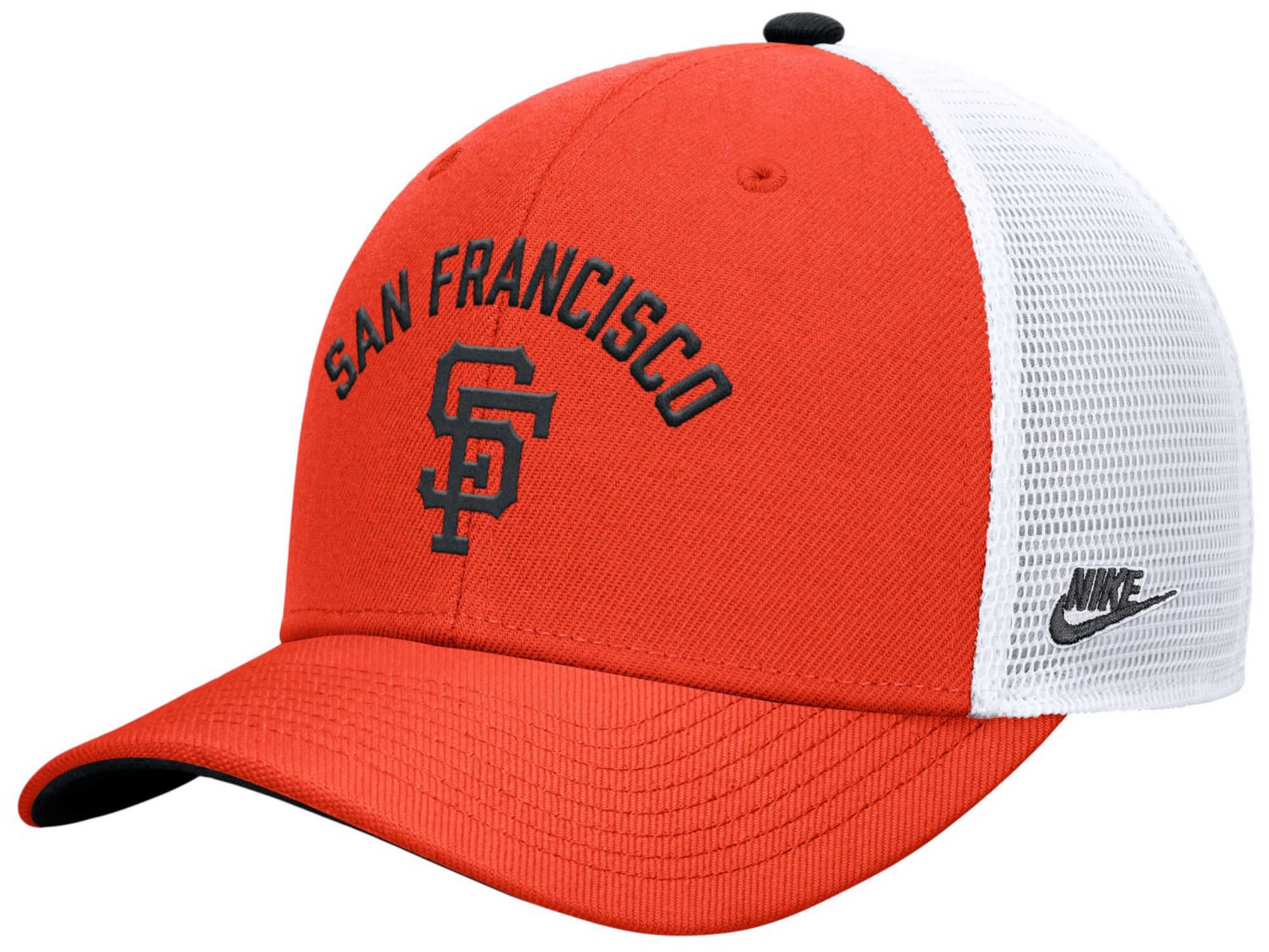 Nike Adult San Francisco Giants Orange Rise Trucker Hat