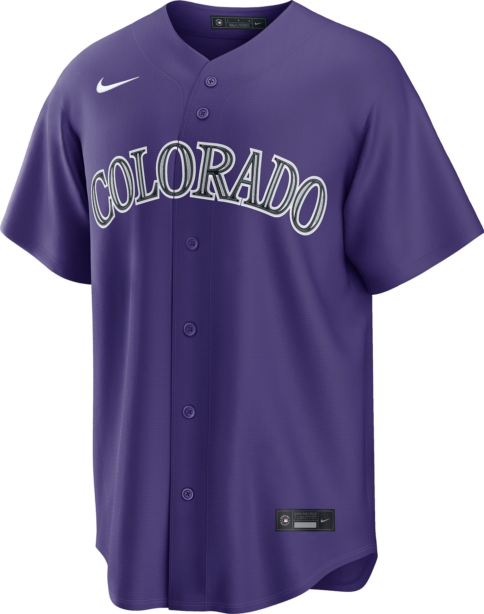 Nike Adult Colorado Rockies Purple Blank Alternate Replica Jersey