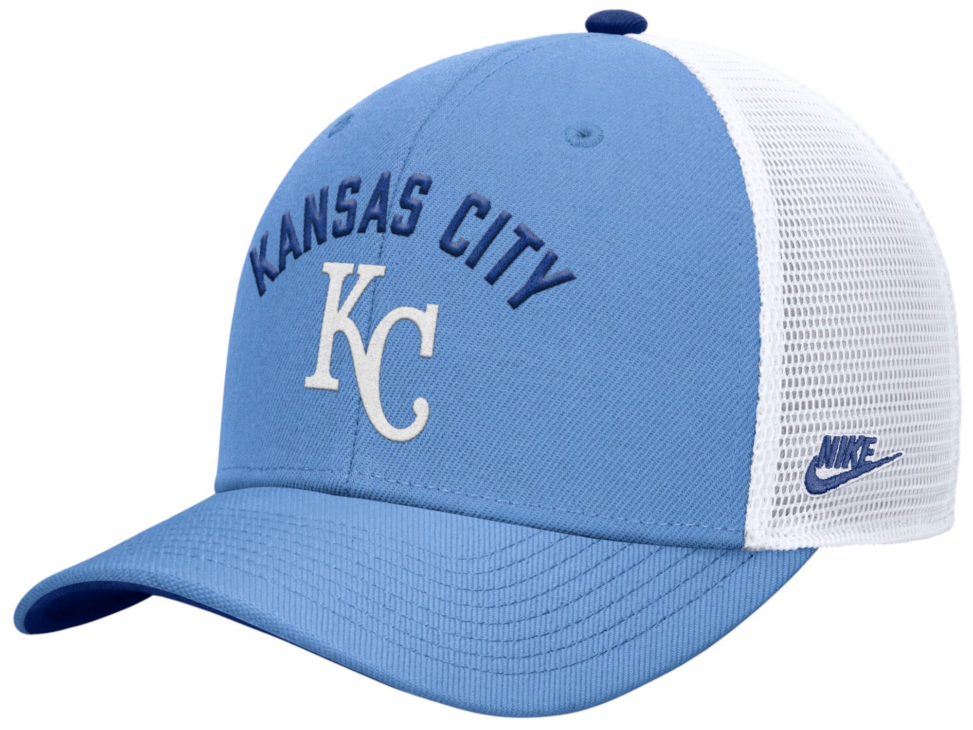 Nike Adult Kansas City Royals Light Blue Rise Trucker Hat