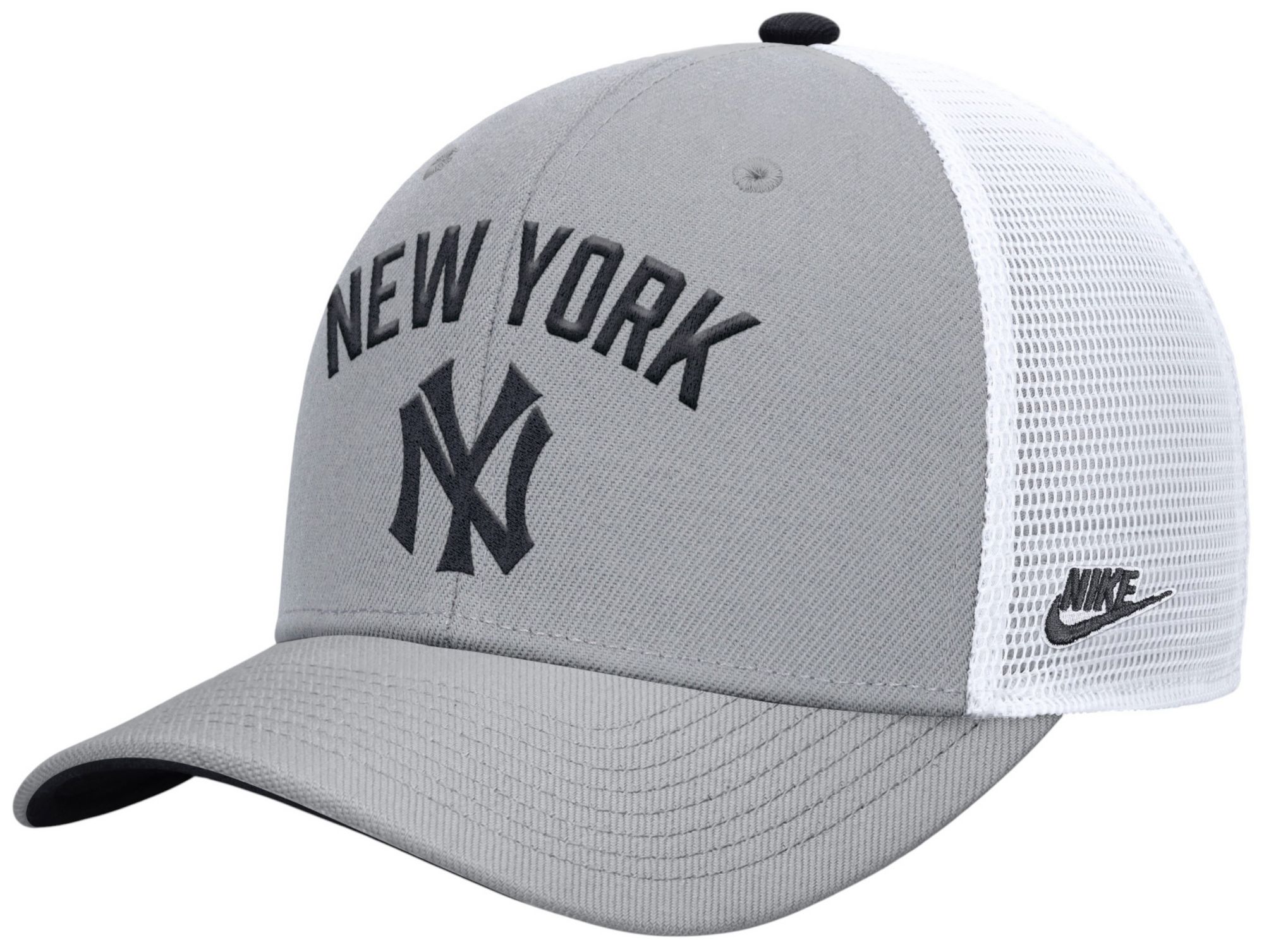Nike Adult New York Yankees Gray Rise Trucker Hat