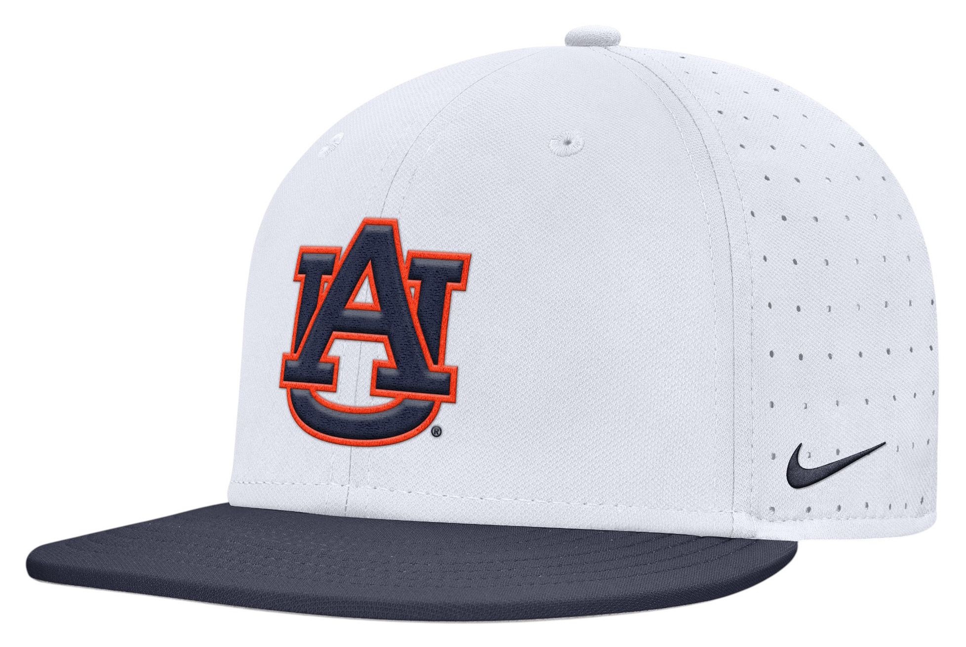 Nike Adult Auburn Tigers White/College Navy Aero Fitted Hat
