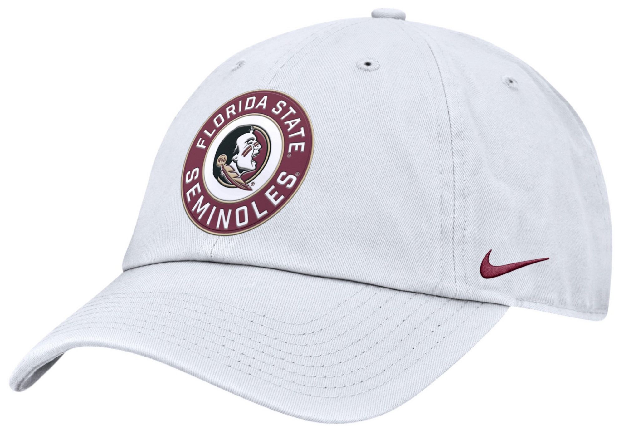 Nike Adult Florida State Seminoles White Primetime Club Adjustable Hat