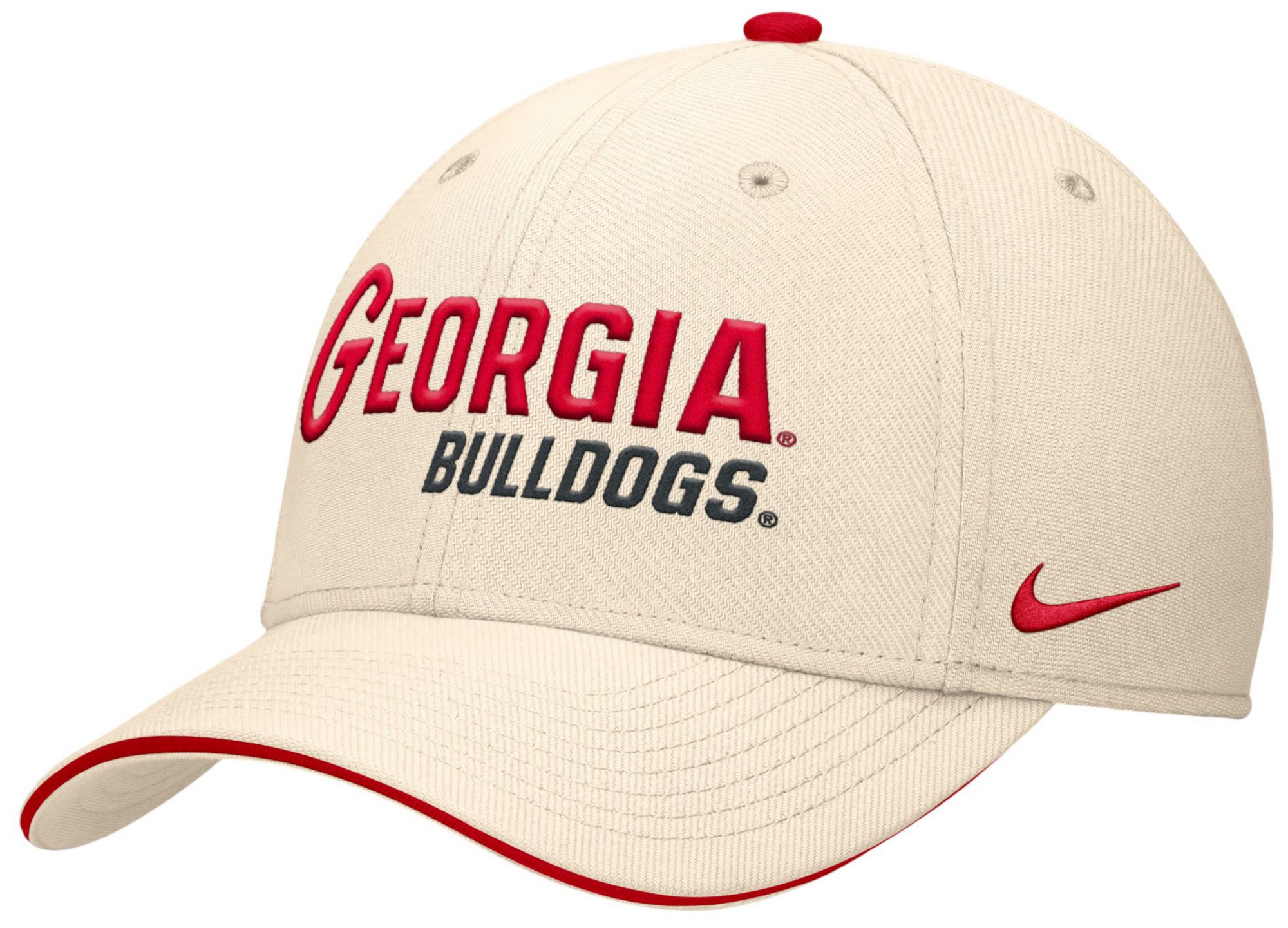 Nike Adult Georgia Bulldogs Natural Rise Primetime Swooshflex Cap