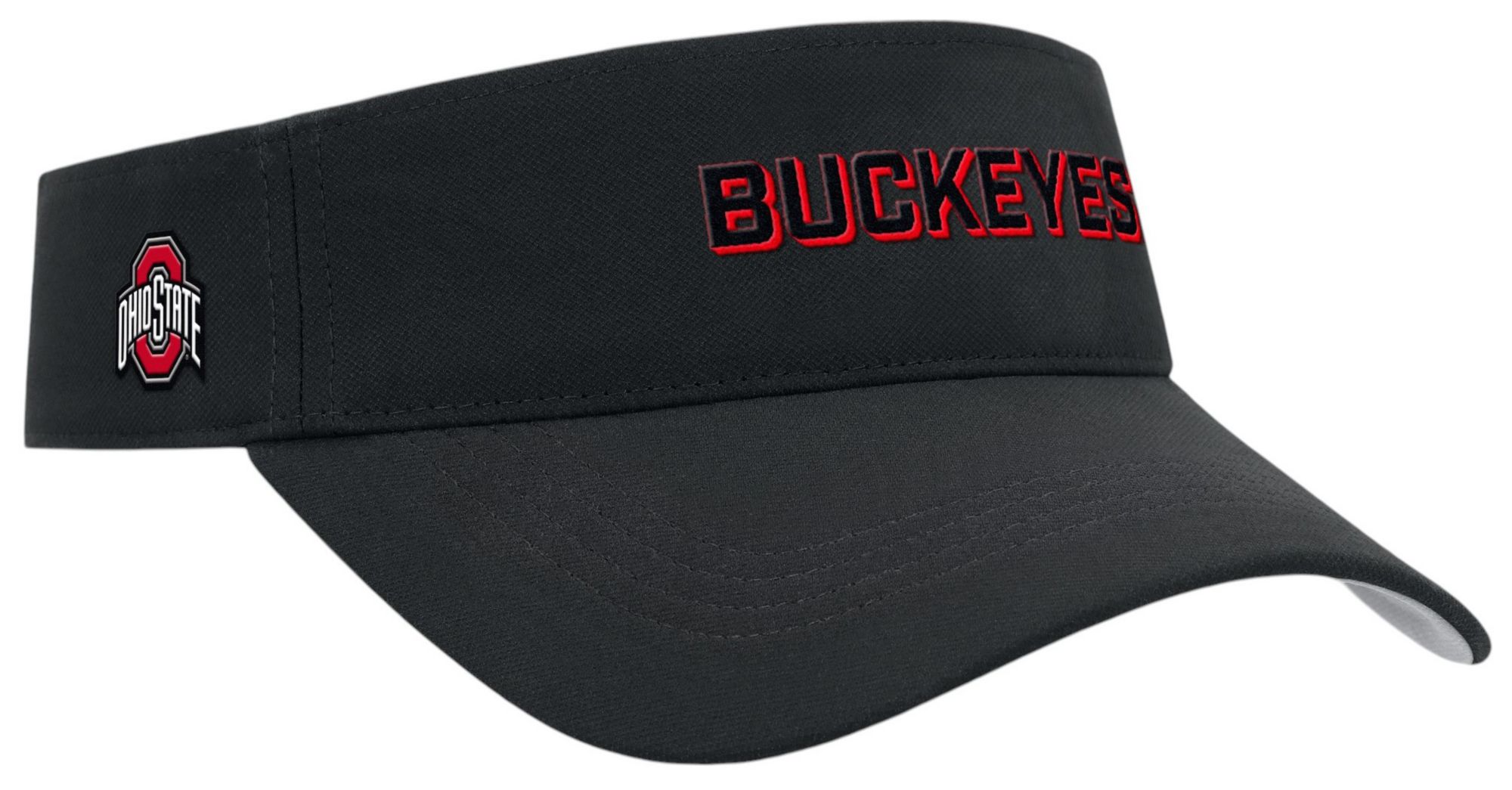 Nike Adult Ohio State Buckeyes Black Ace Practice Visor