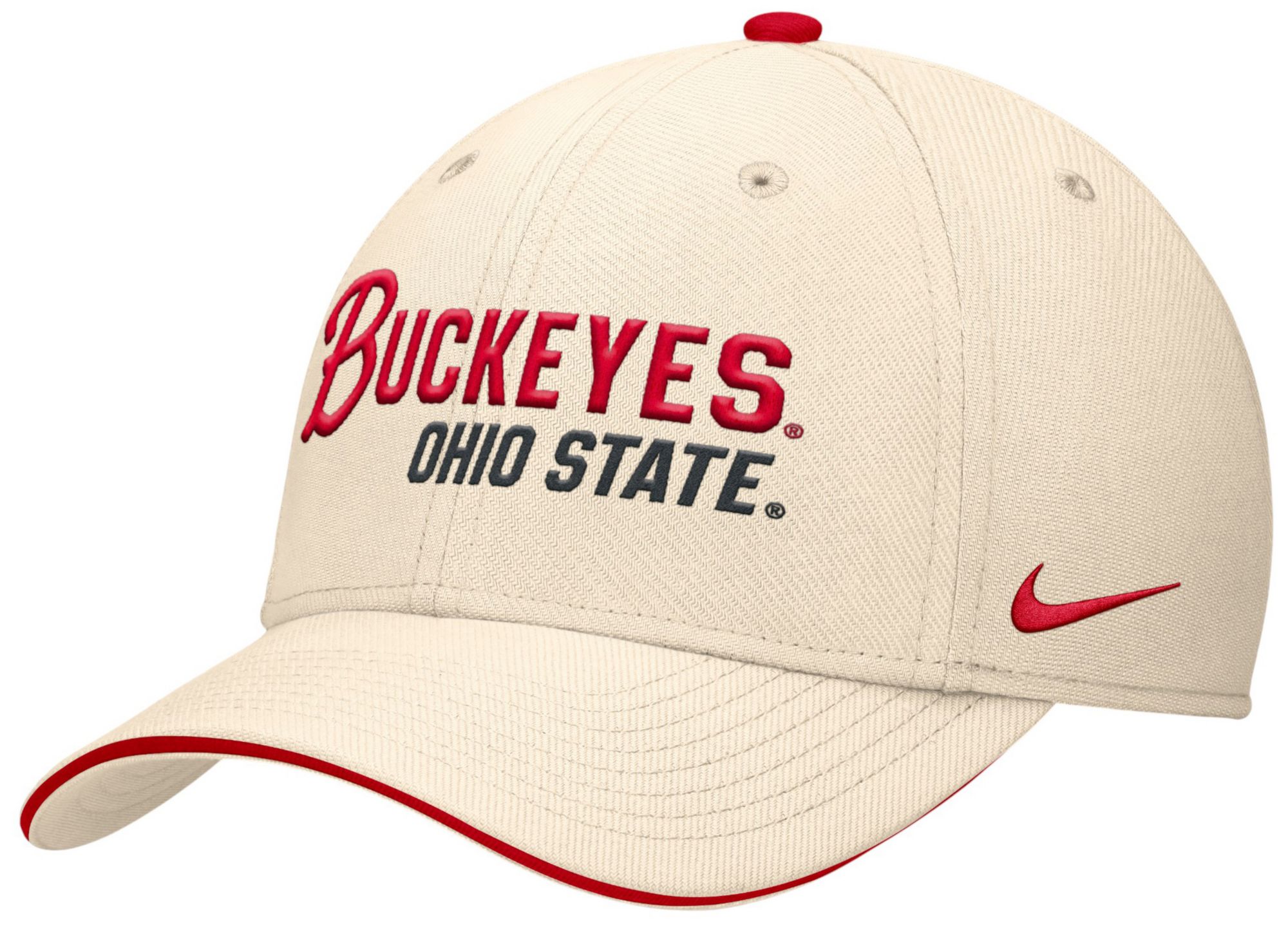 Nike Adult Ohio State Buckeyes Natural Rise Primetime Swooshflex Cap