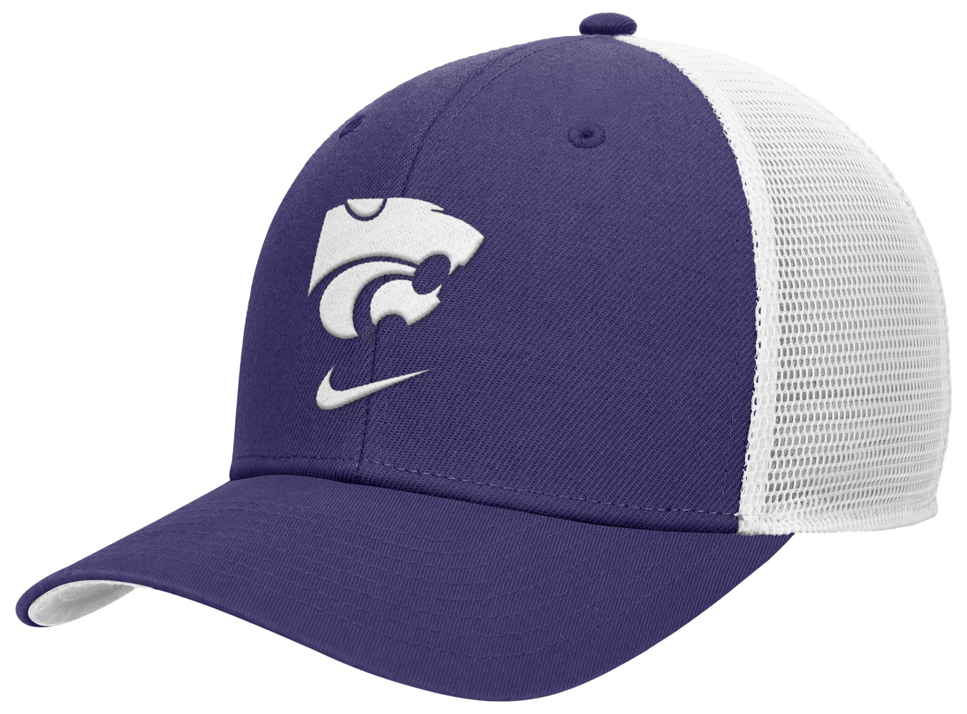 Nike Adult Kansas State Wildcats New Orchid Rise Logo Swoosh Trucker Hat