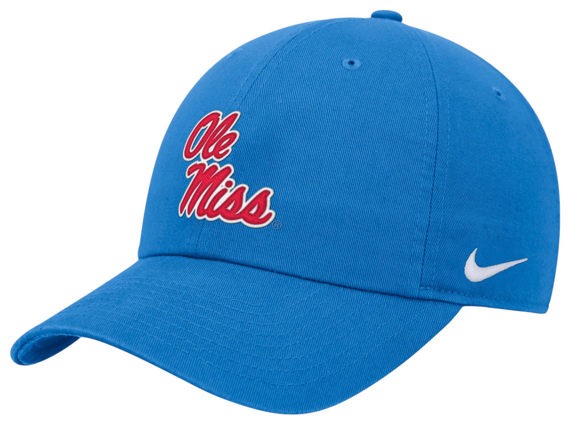 Nike Adult Ole Miss Rebels Light Blue Club Gameday Adjustable Hat