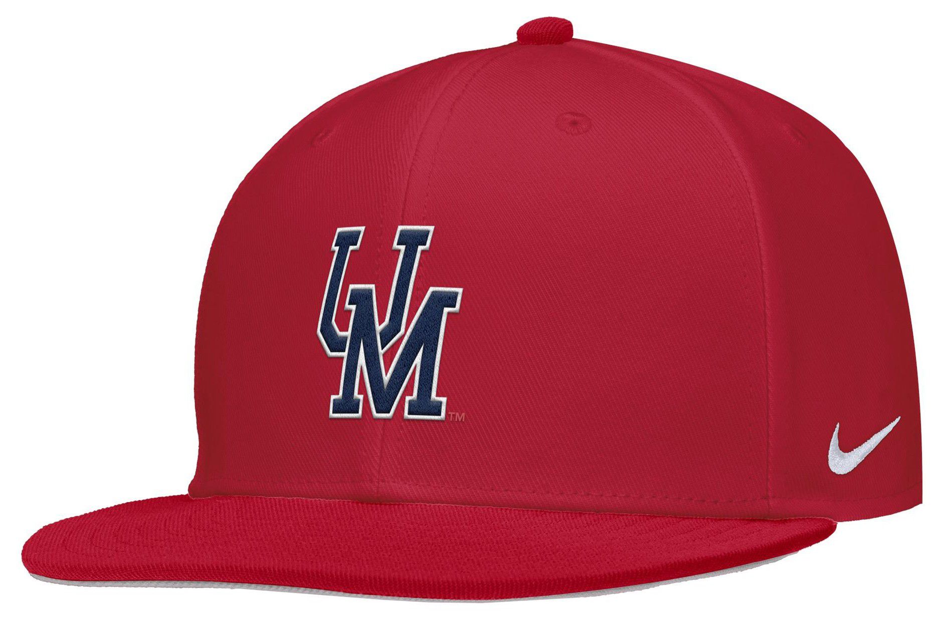 Nike Adult Ole Miss Rebels Red Pro Flat Brim Hat