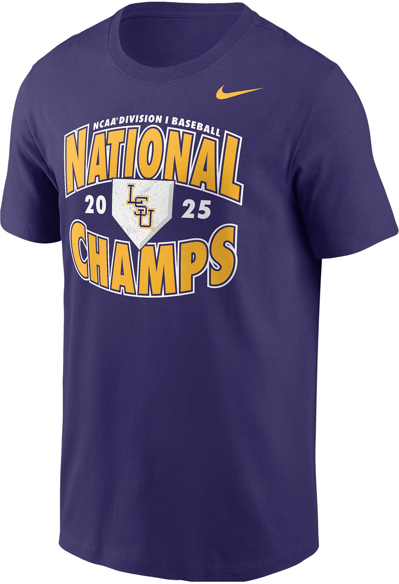 Nike Adult 2025 Men's College World Series Champions LSU Tigers T-Shirt