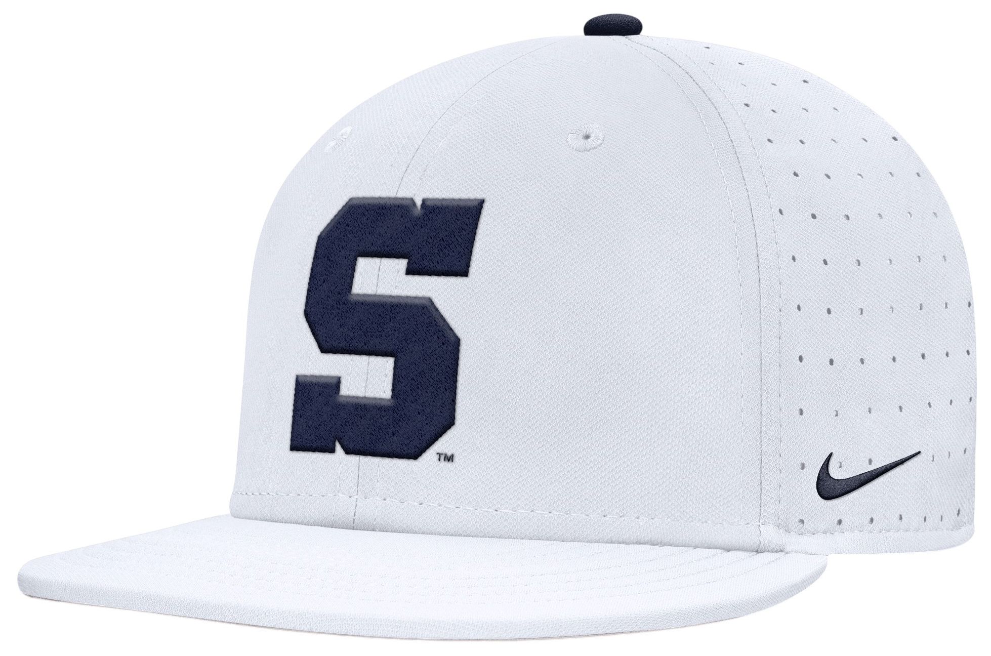 Nike Adult Penn State Nittany Lions White and College Navy Aero True Fitted Hat