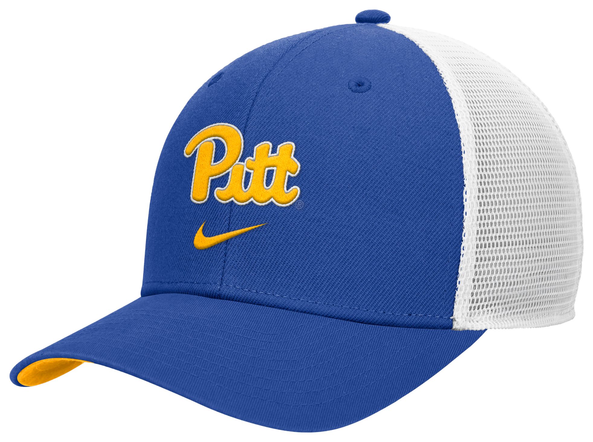 Nike Adult Pitt Panthers Game Royal Rise Logo Swoosh Trucker Hat