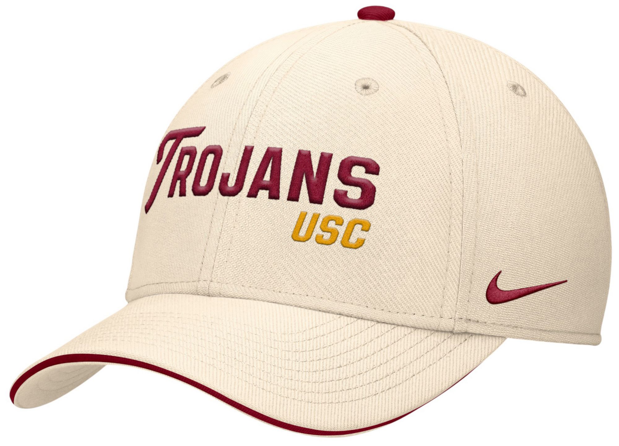Nike Adult USC Trojans Natural Rise Primetime Swooshflex Cap