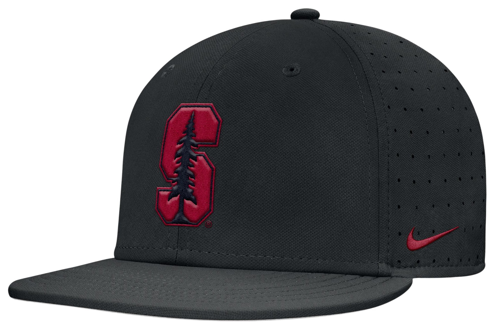 Nike Adult Stanford Cardinal Black Aero True Fitted Hat