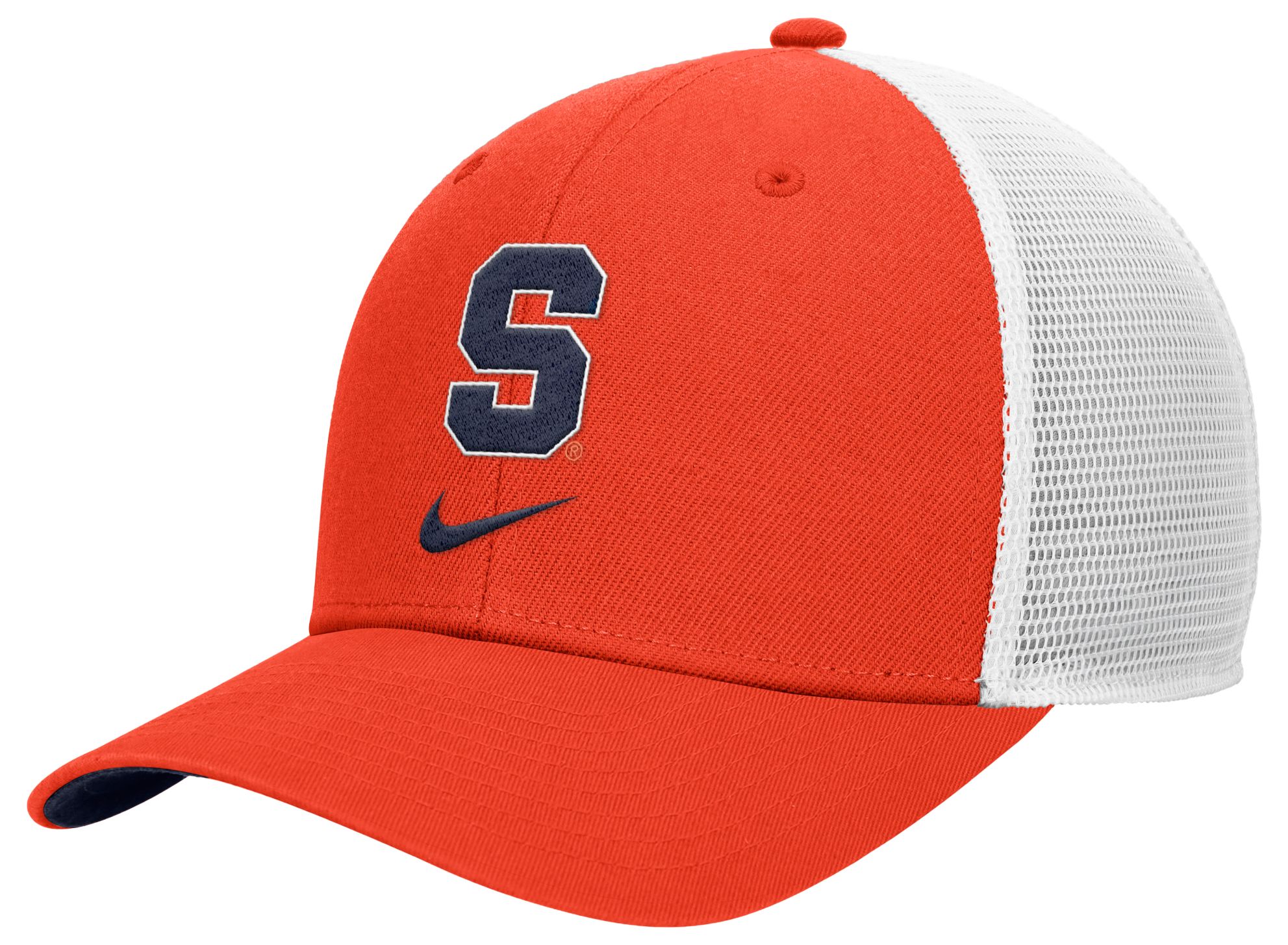 Nike Adult Syracuse Orange Team Orange Rise Logo Swoosh Trucker Hat