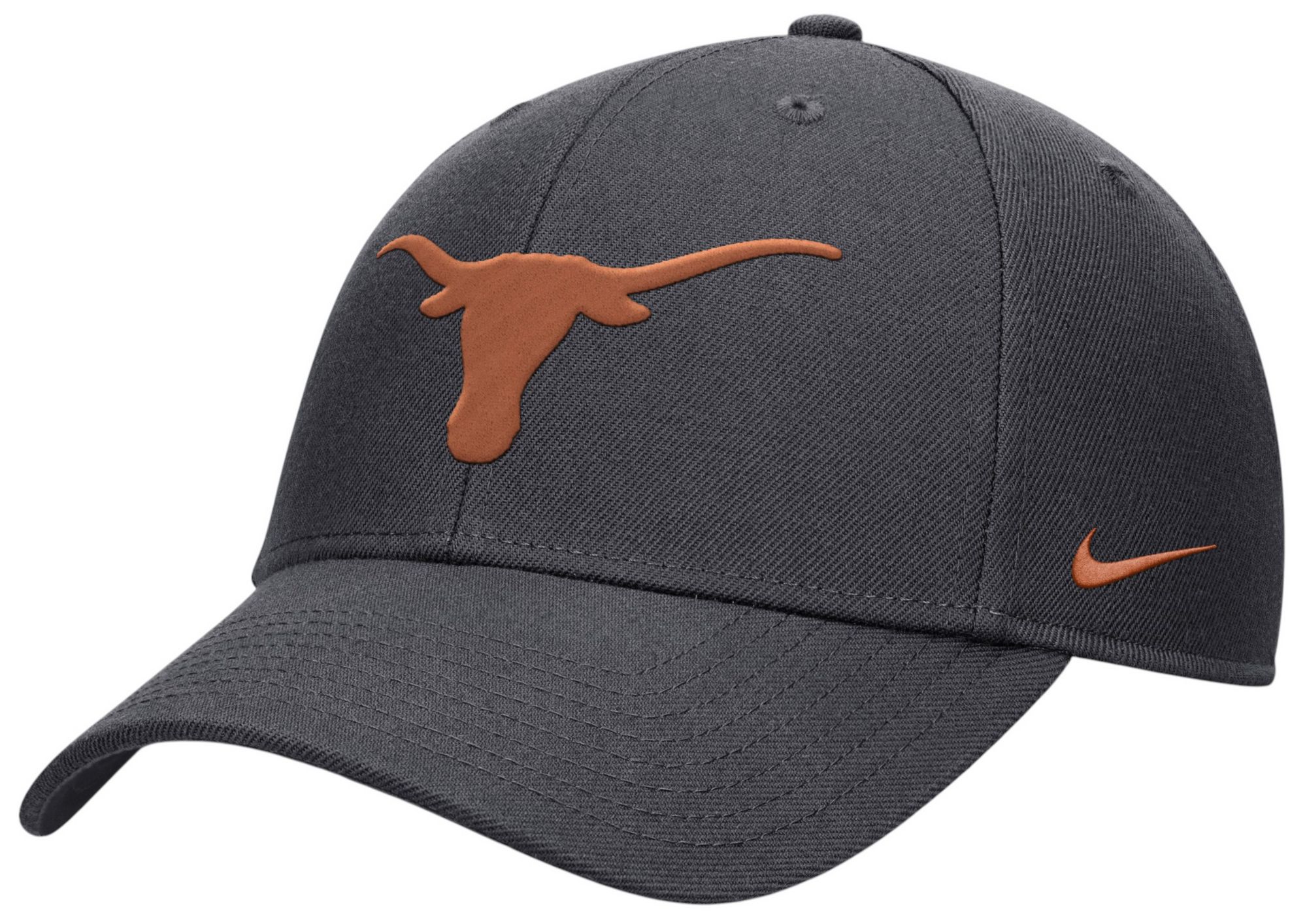 Nike Adult Texas Longhorns Logo Anthracite Adjustable Hat