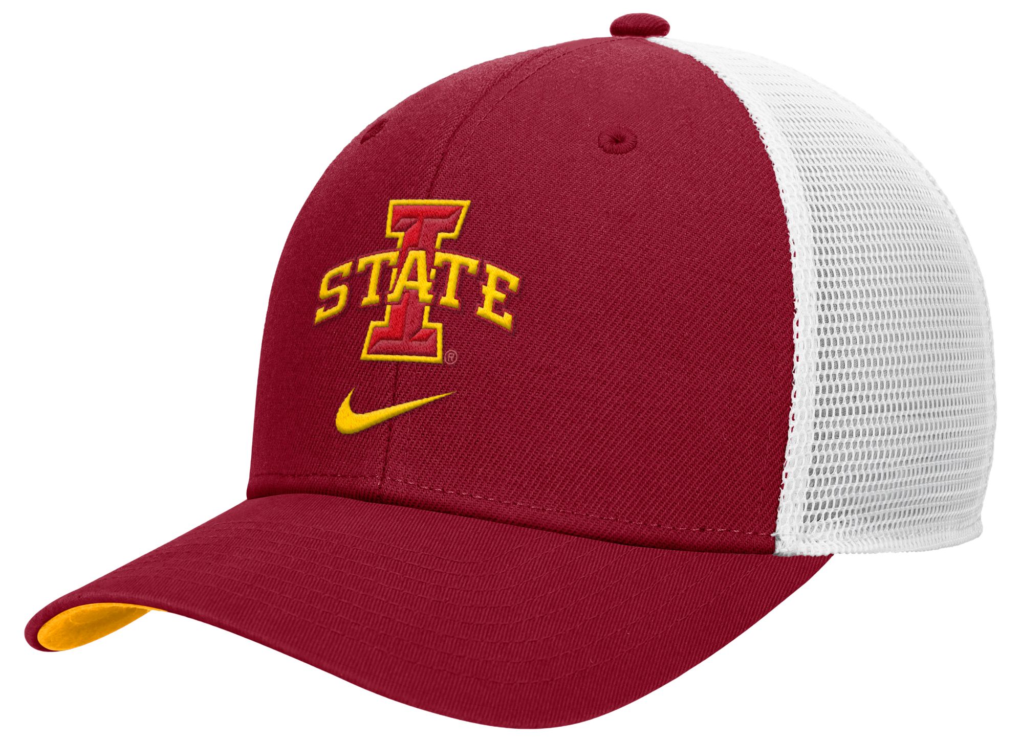 Nike Adult Iowa State Cyclones Team Crimson Rise Logo Swoosh Trucker Hat