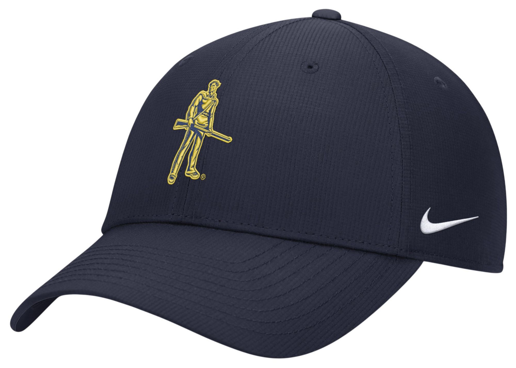 Nike Adult West Virginia Mountaineers College Navy Structured Club Adjustable Hat