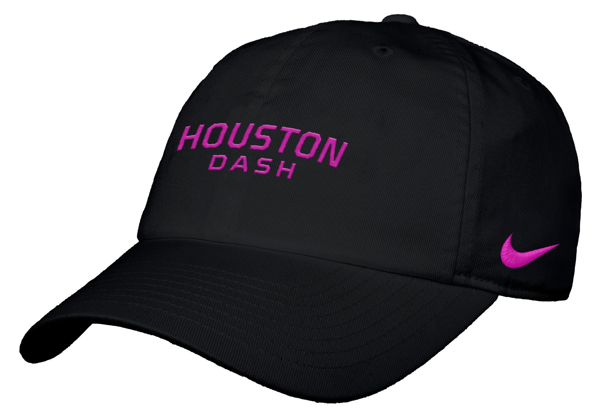 Nike Adult Houston Dash 2025-26 Black Wordmark Campus Adjustable Hat