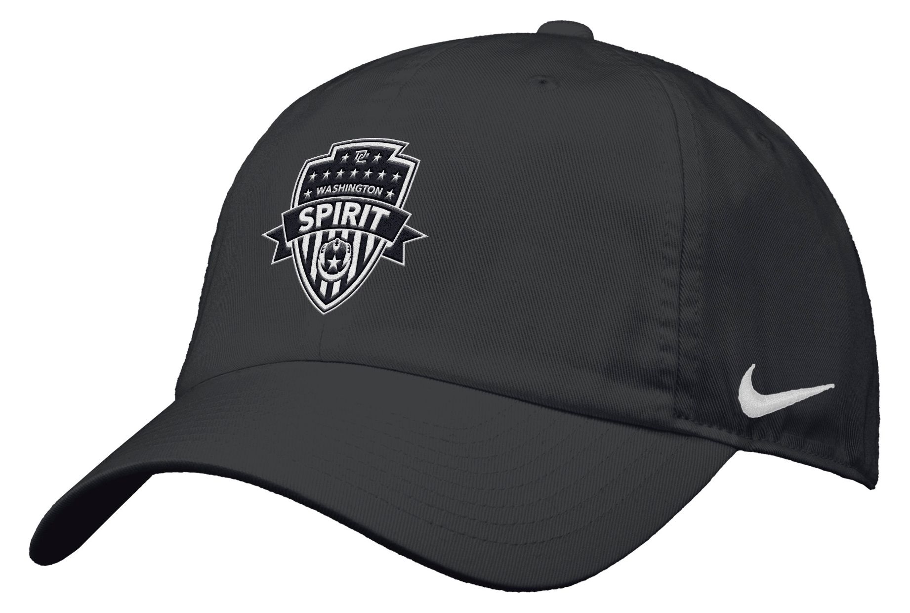 Nike Adult Washington Spirit 2025-26 Black Logo Campus Adjustable Hat