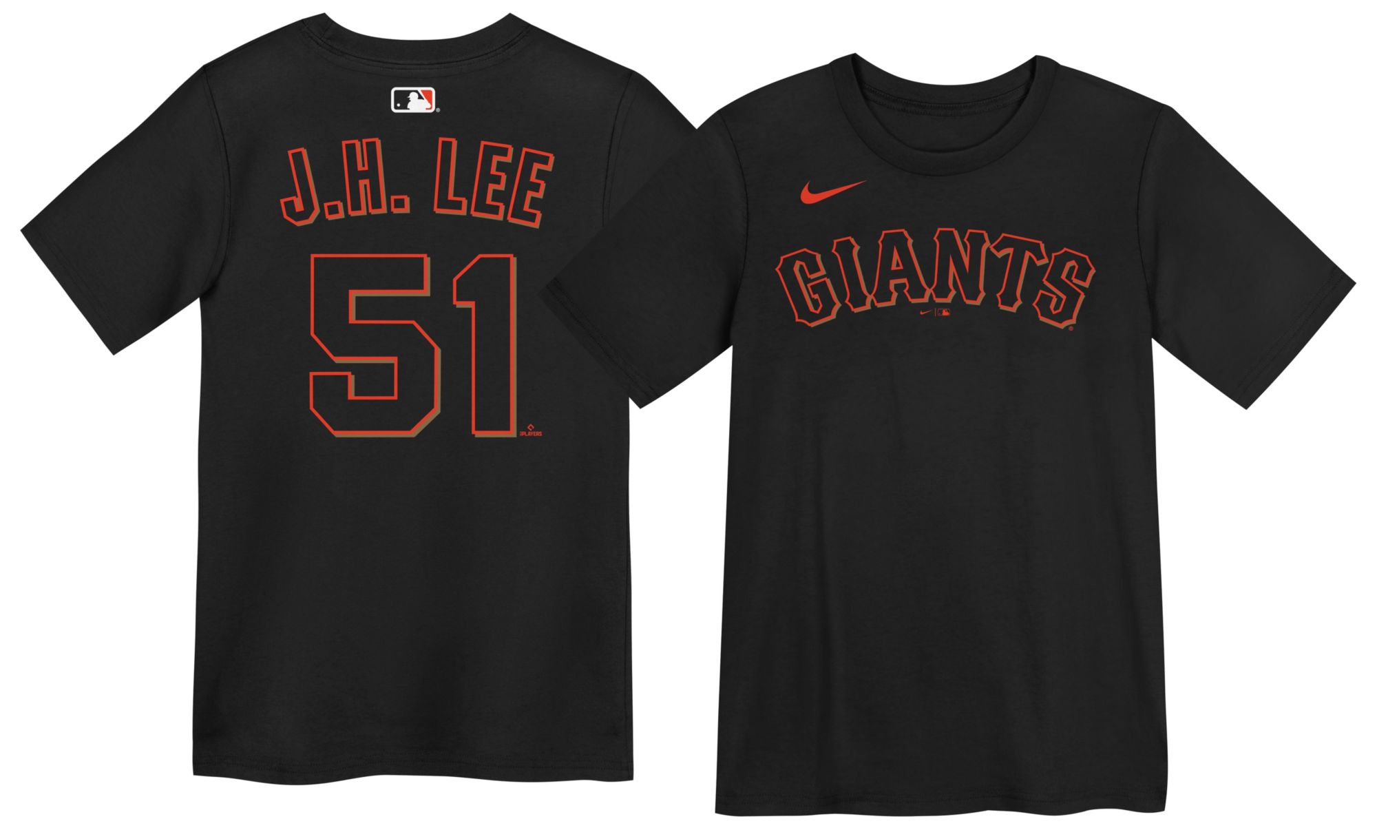 Nike Boys' San Francisco Giants Black Jung Hoo Lee #51 Home T-Shirt