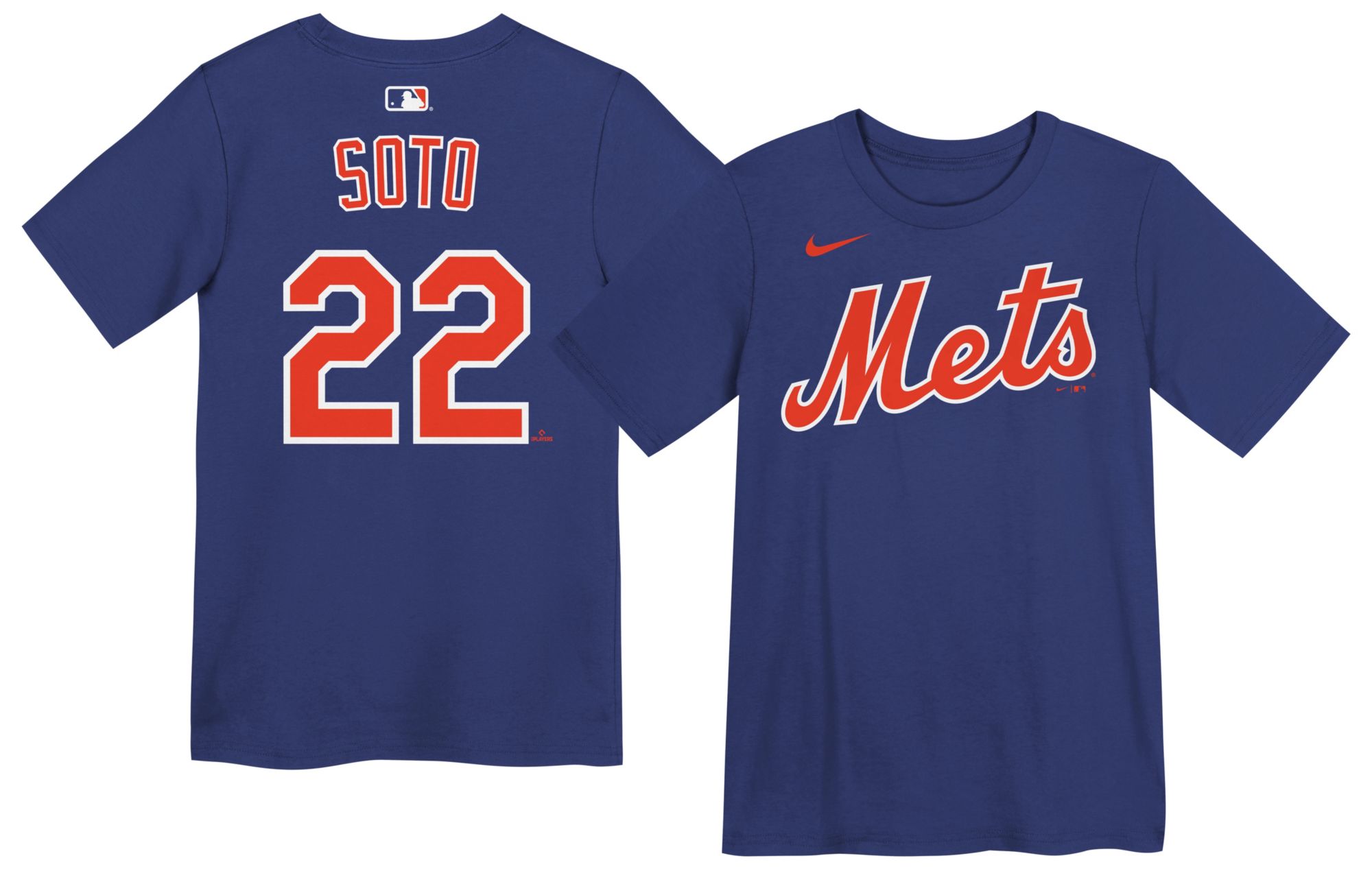Nike Boys' New York Mets Blue Juan Soto #22 Home T-Shirt