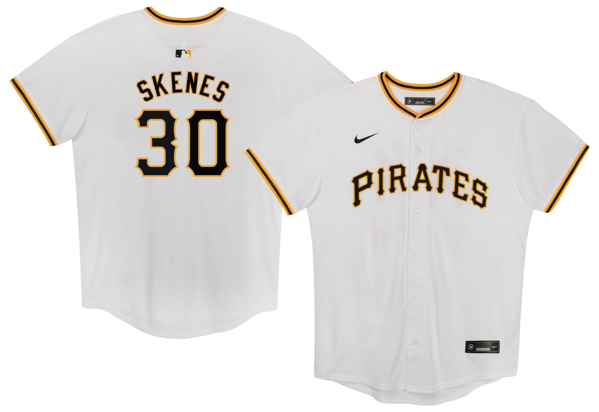 Nike Boys' Pittsburgh Pirates White Paul Skenes #30 Home Game Jersey