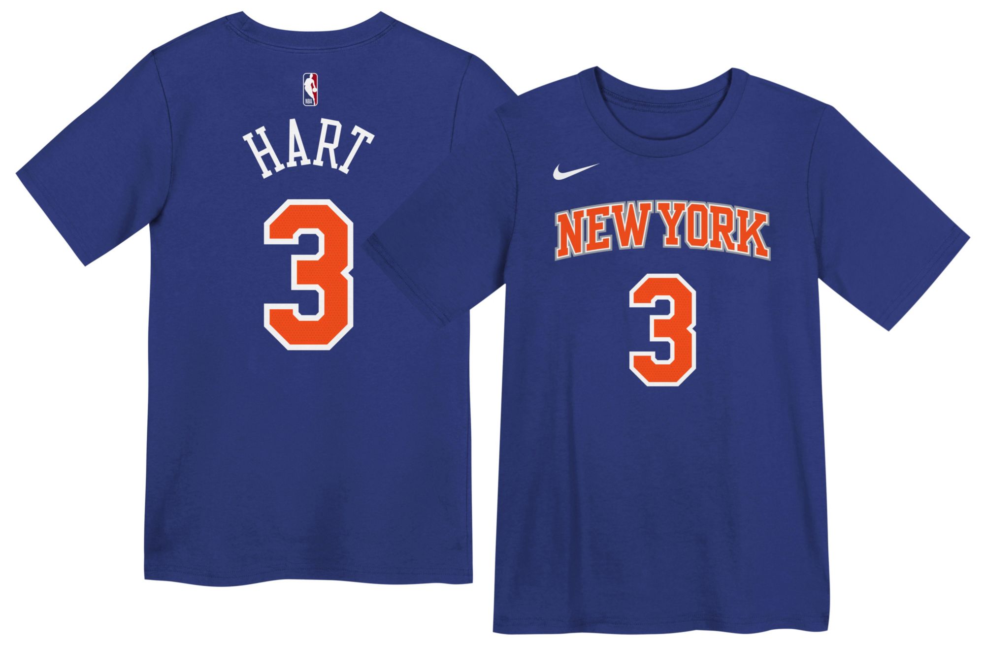 Nike Youth New York Knicks Josh Hart #3 Blue T-Shirt