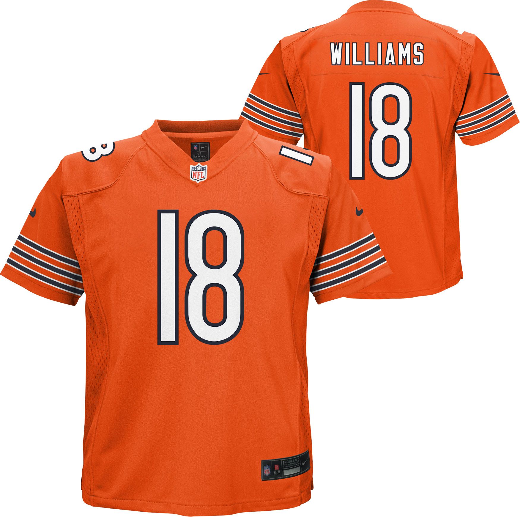 Nike Boys' Chicago Bears Caleb Williams #18 Orange Game Alternate Jersey