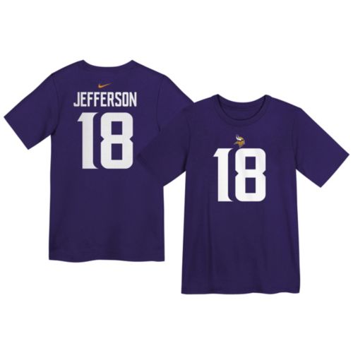 ミネソタ・バイキングス ジャスティン・ジェファーソン シャツ 18 NFL Team Apparel Youth Minnesota Vikings Justin Jefferson #18