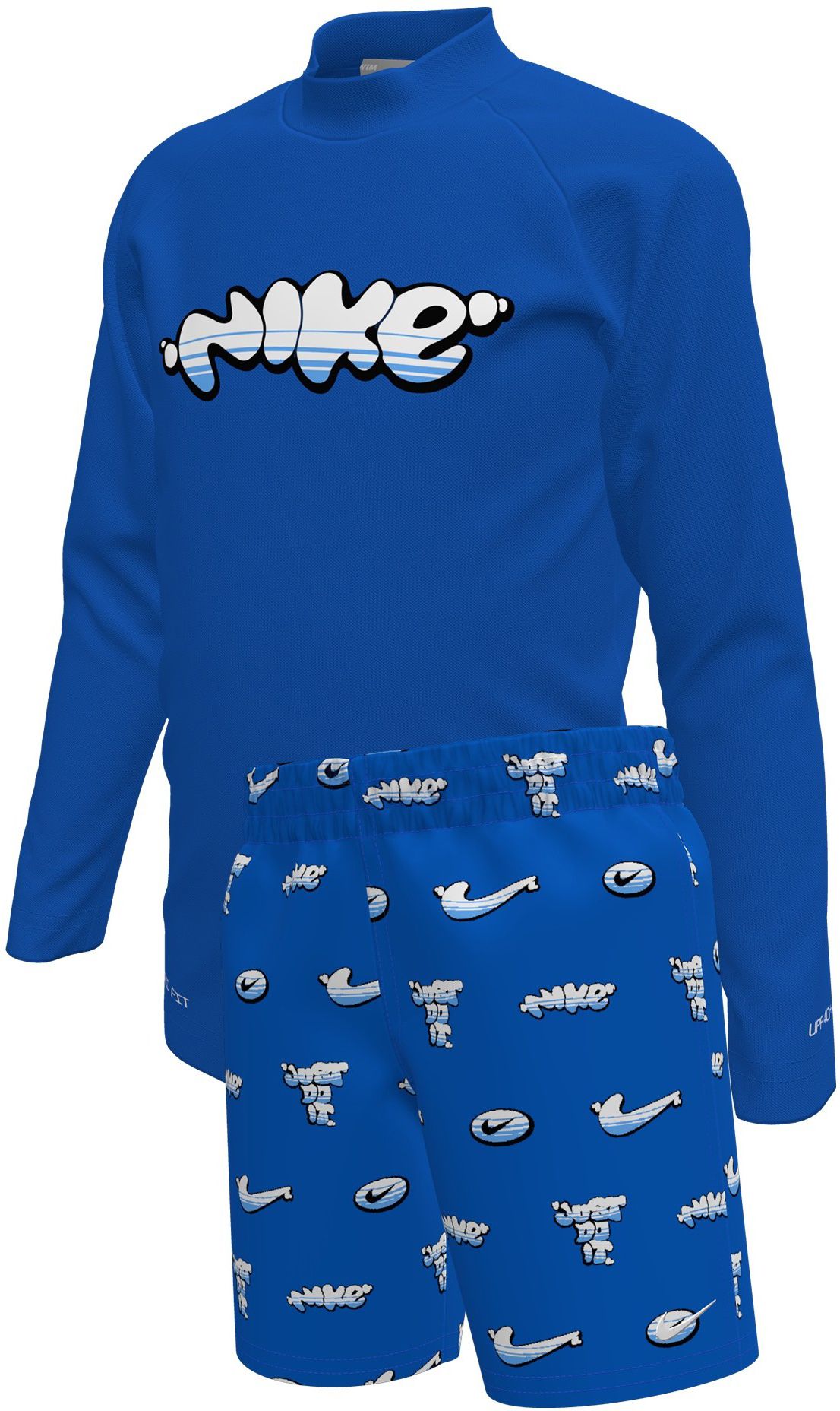 Nike Little Boys' Bubble Long Sleeve Top &amp; Short Swim Set