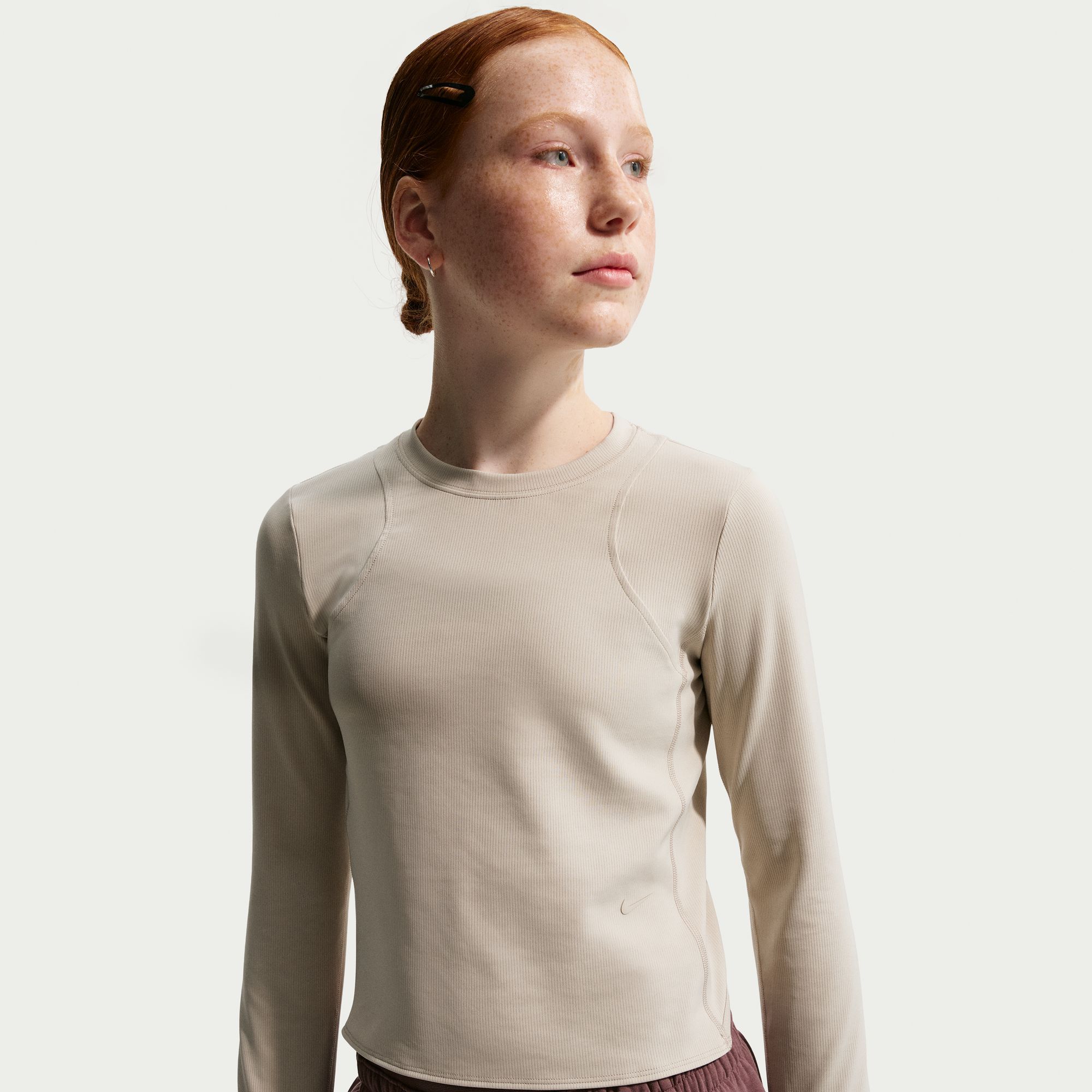 Nike Girls' MAVN Dri-FIT Ribbed Long Sleeve Top