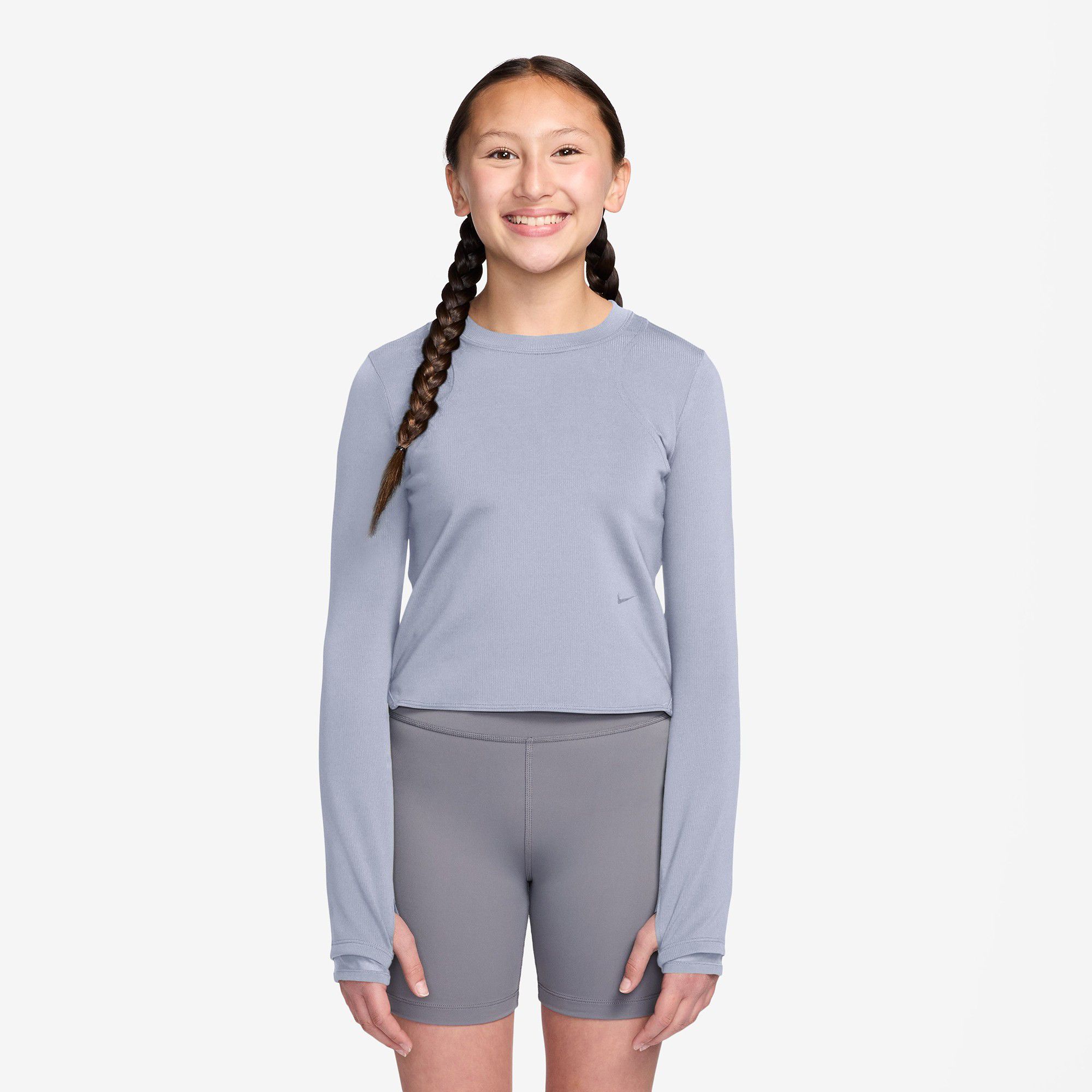 Nike Girls' MAVN Dri-FIT Ribbed Long Sleeve Top