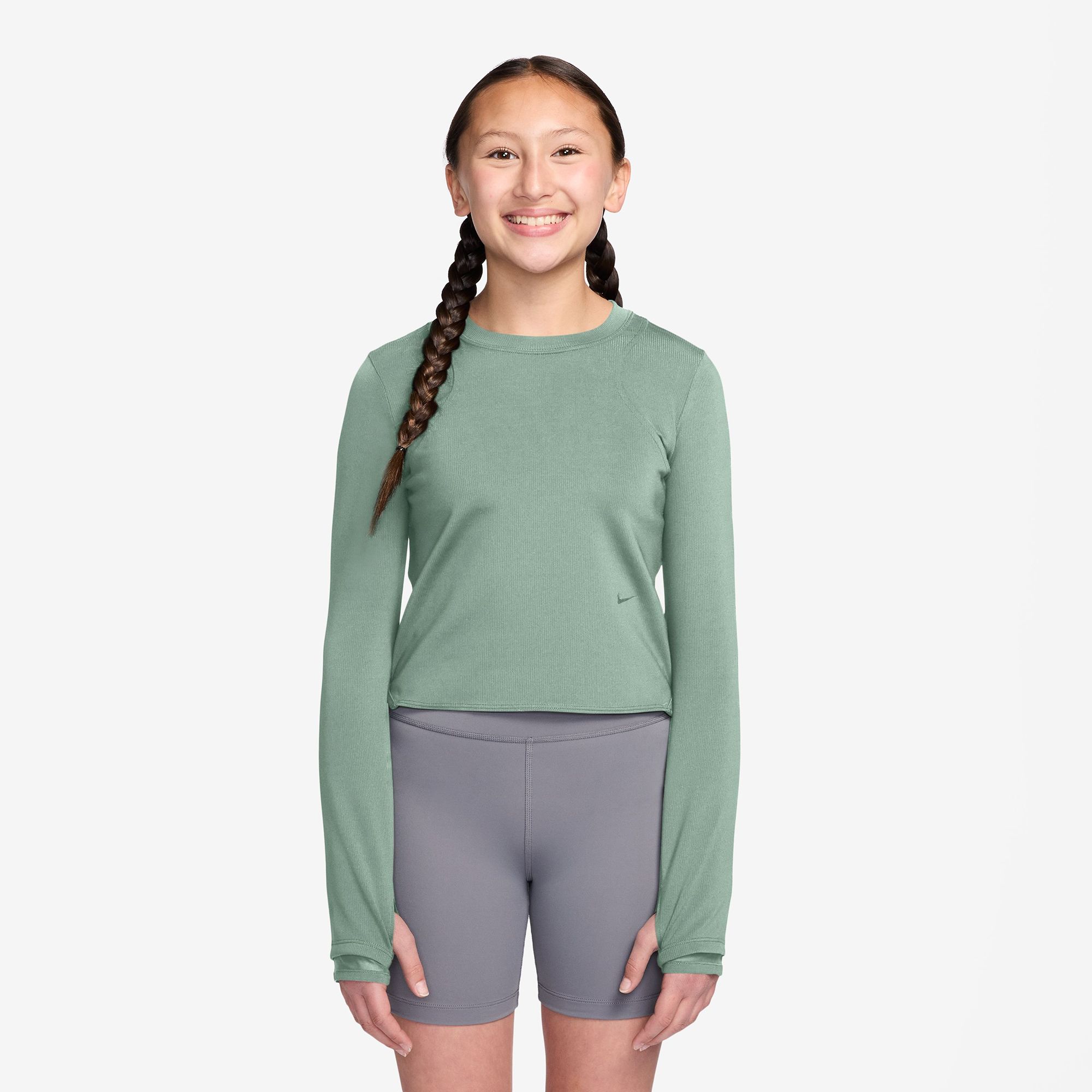 Nike Girls' MAVN Dri-FIT Ribbed Long Sleeve Top