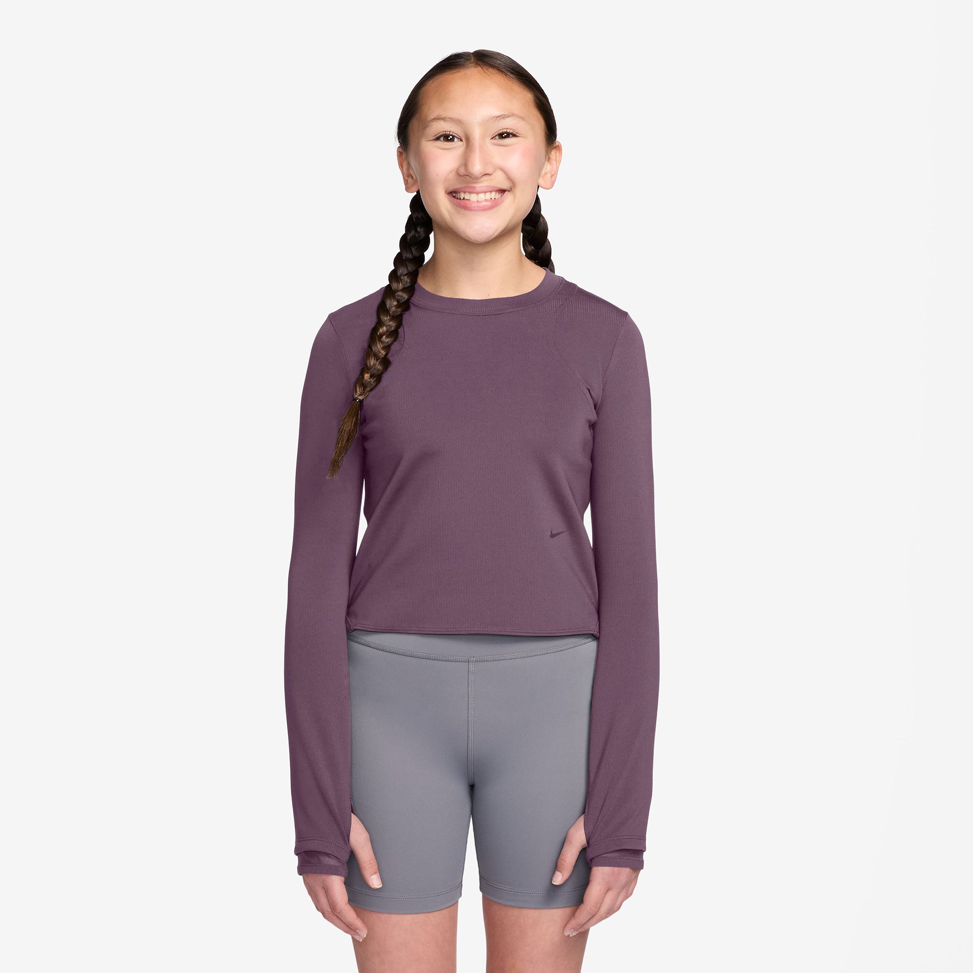 Nike Girls' MAVN Dri-FIT Ribbed Long Sleeve Top