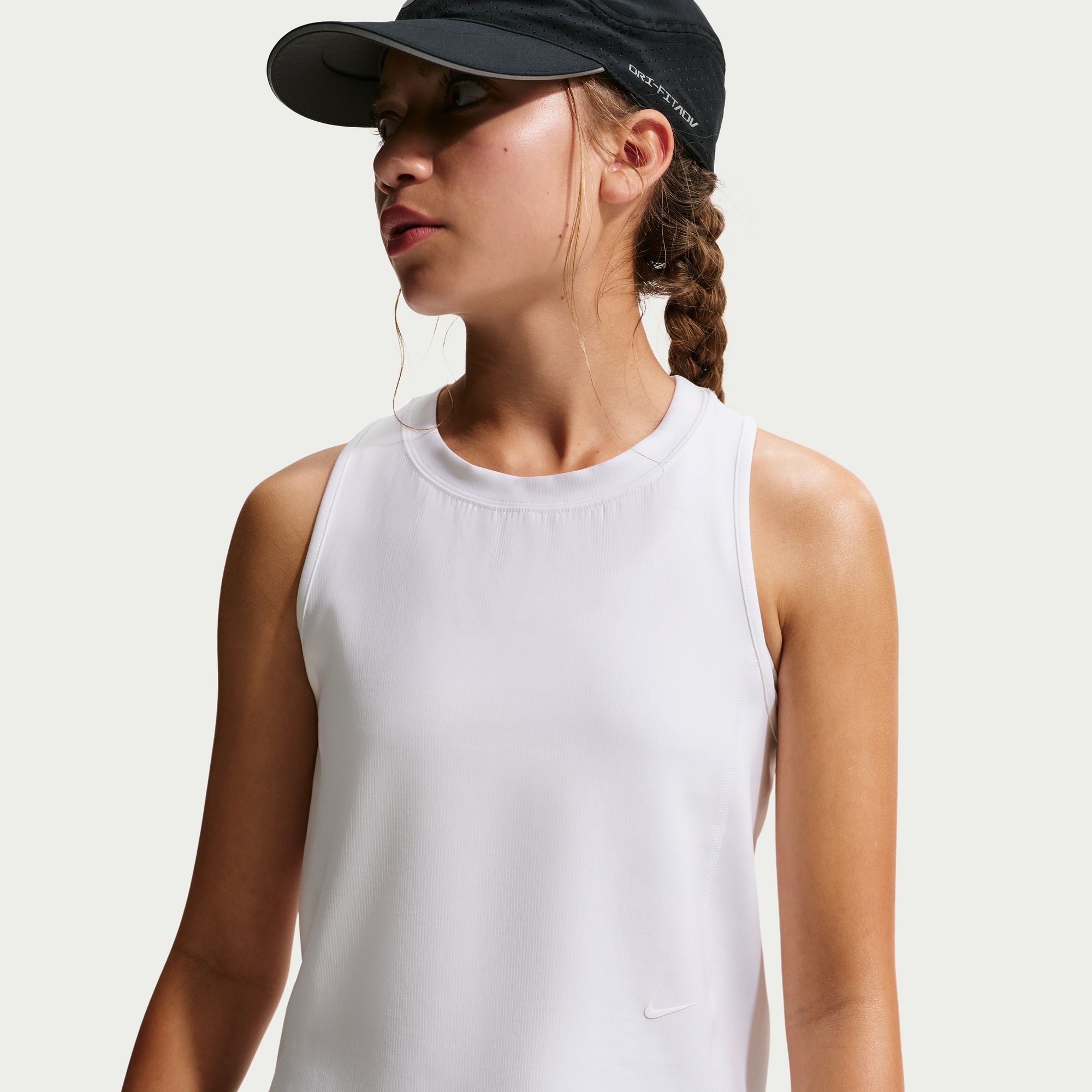 Nike Girls' MAVN Dri-FIT Knit Tank Top - White