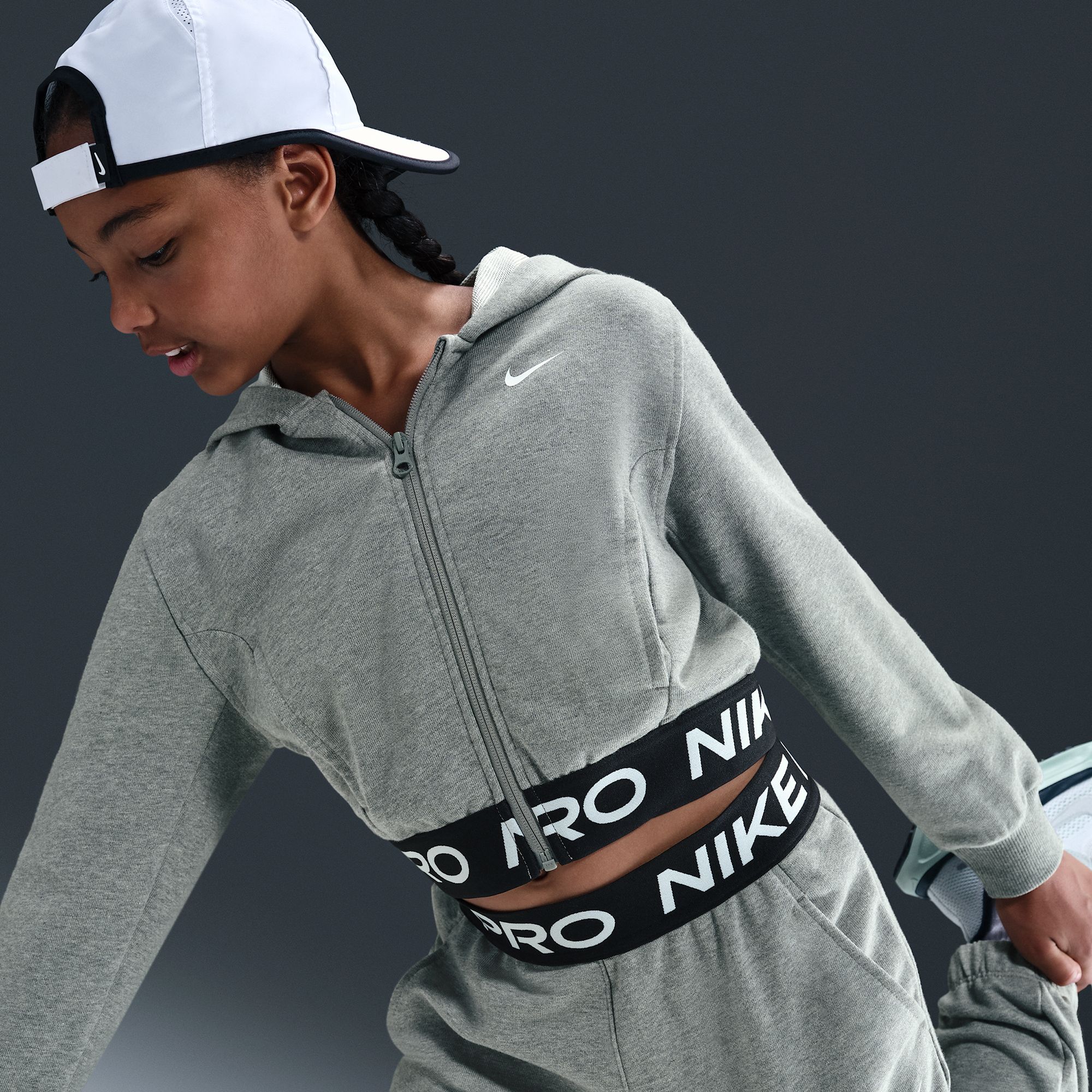 Nike Girl's Pro Fleece Dri-FIT Full Zip Hoodie