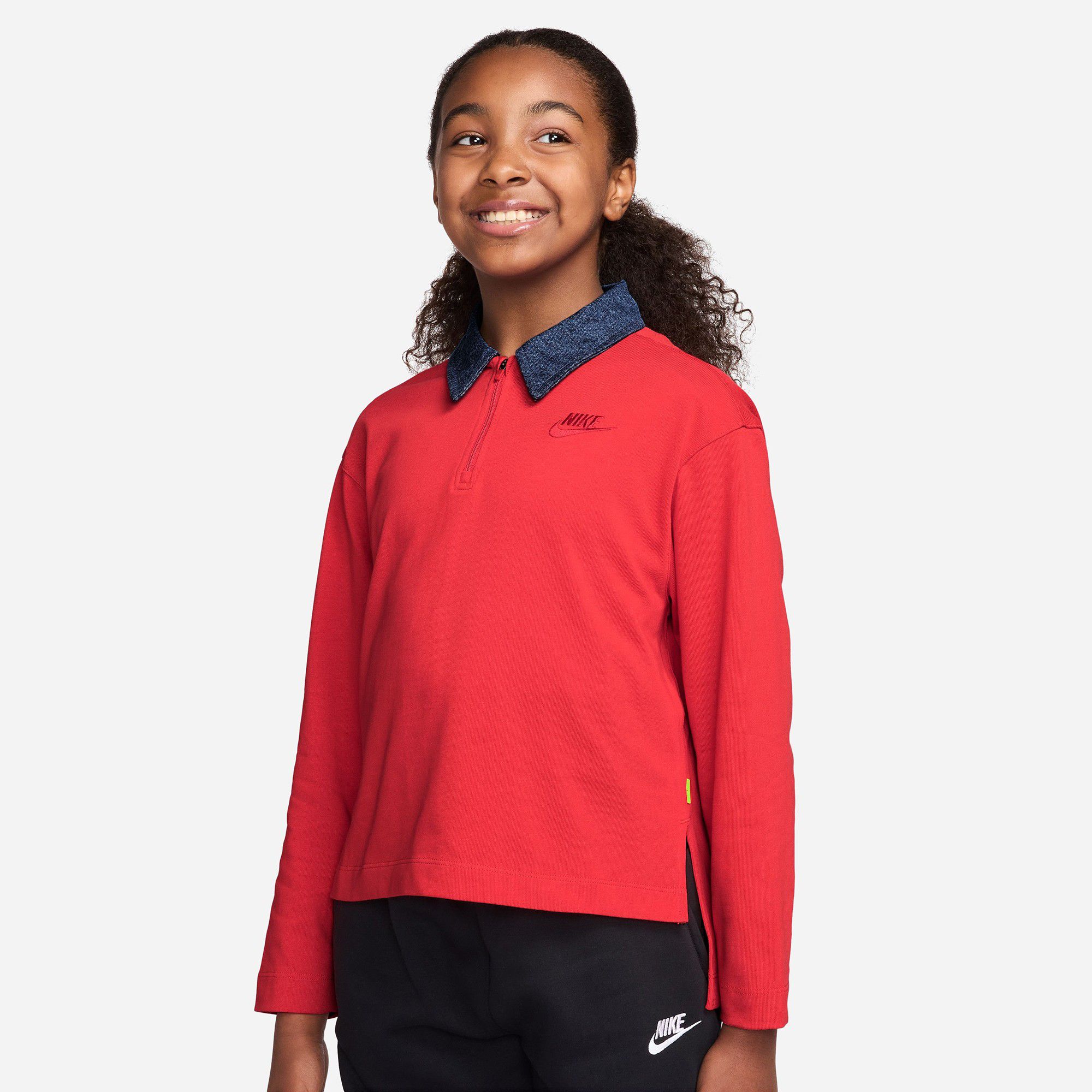 Nike Girls' Sportswear Long Sleeve Polo Top