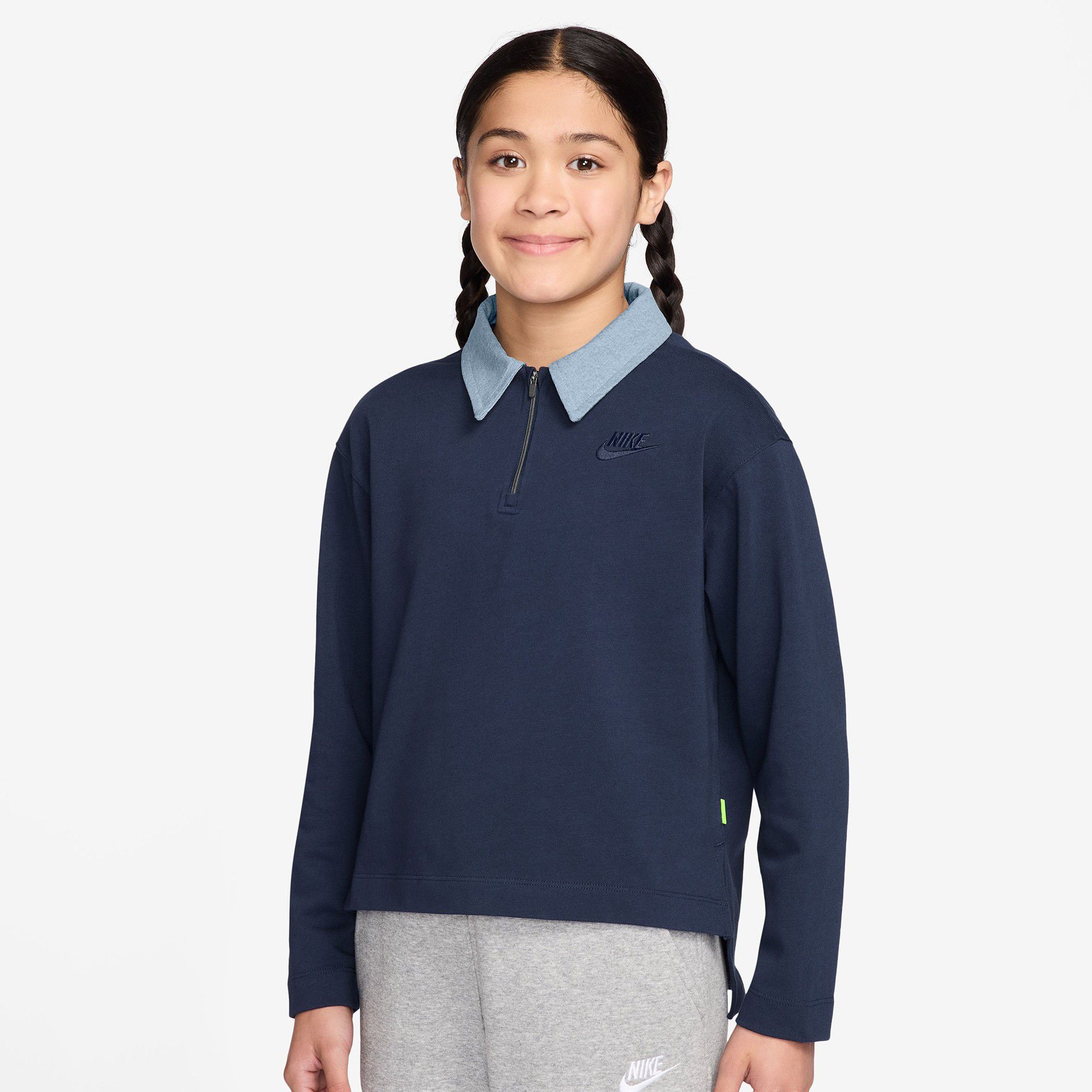 Nike Girls' Sportswear Long Sleeve Polo Top