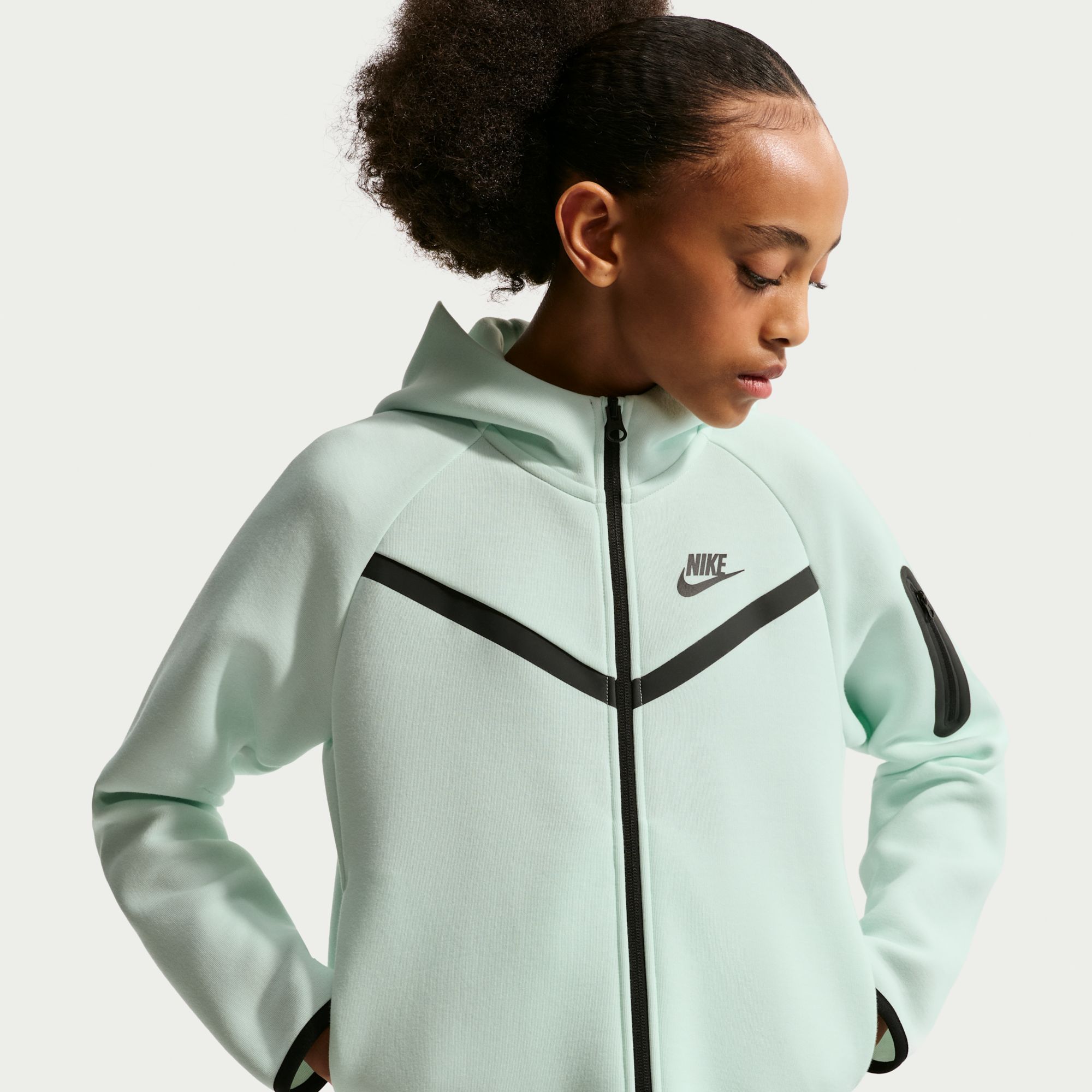 Nike Girls' Sportswear Tech Fleece Full-Zip Hoodie