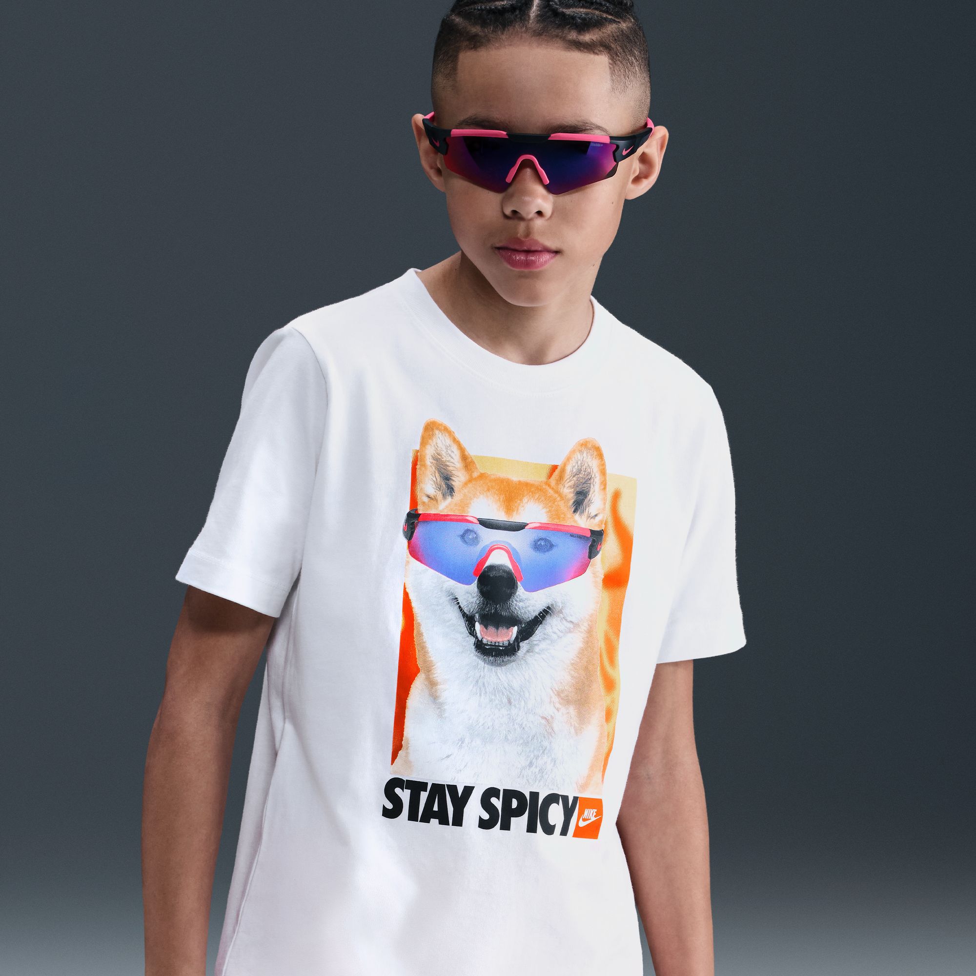 Nike Kids' Sportswear Shiba Photo Graphic T-Shirt